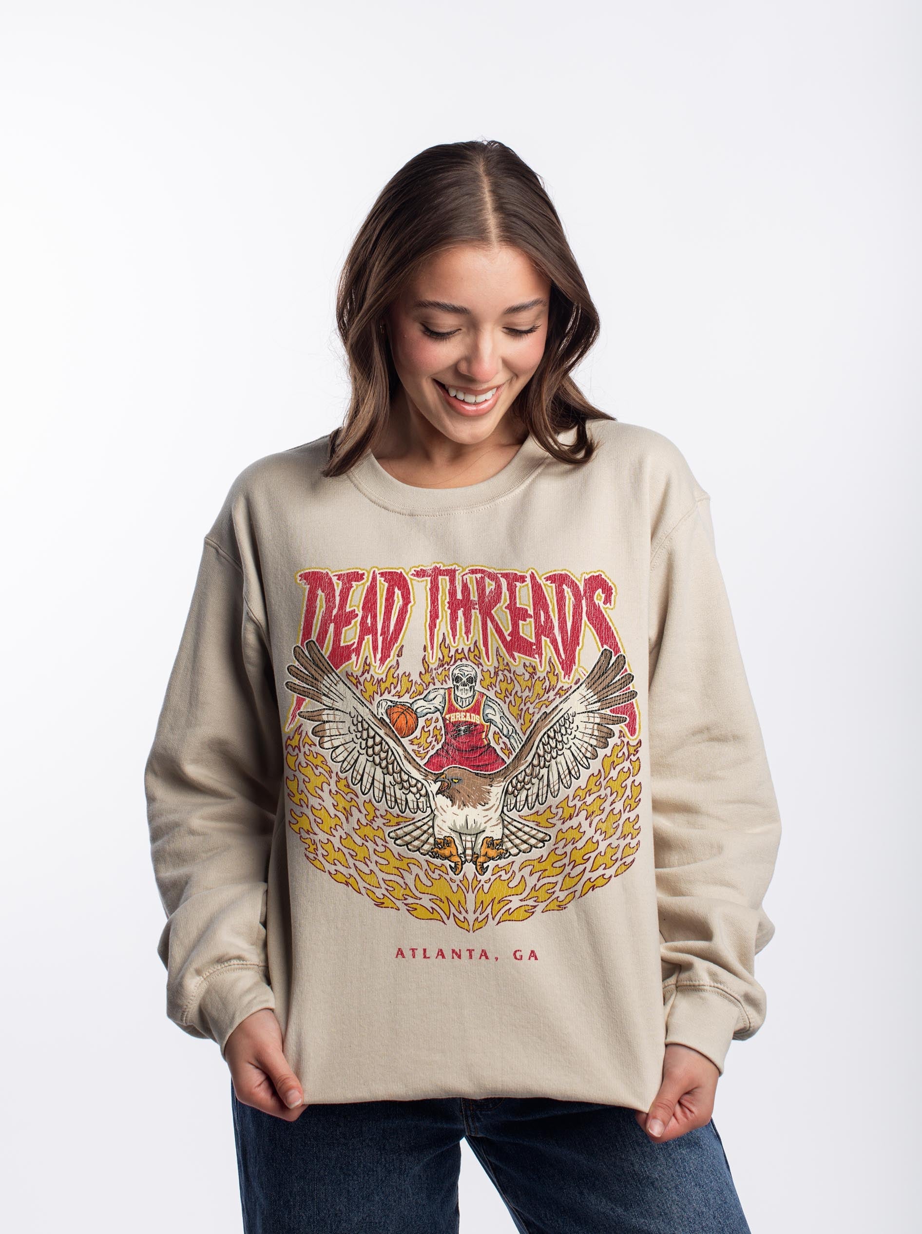 ATLANTA BASKETBALL - CREWNECK SWEATSHIRT – Sweatshirt – Dead Threads Apparel