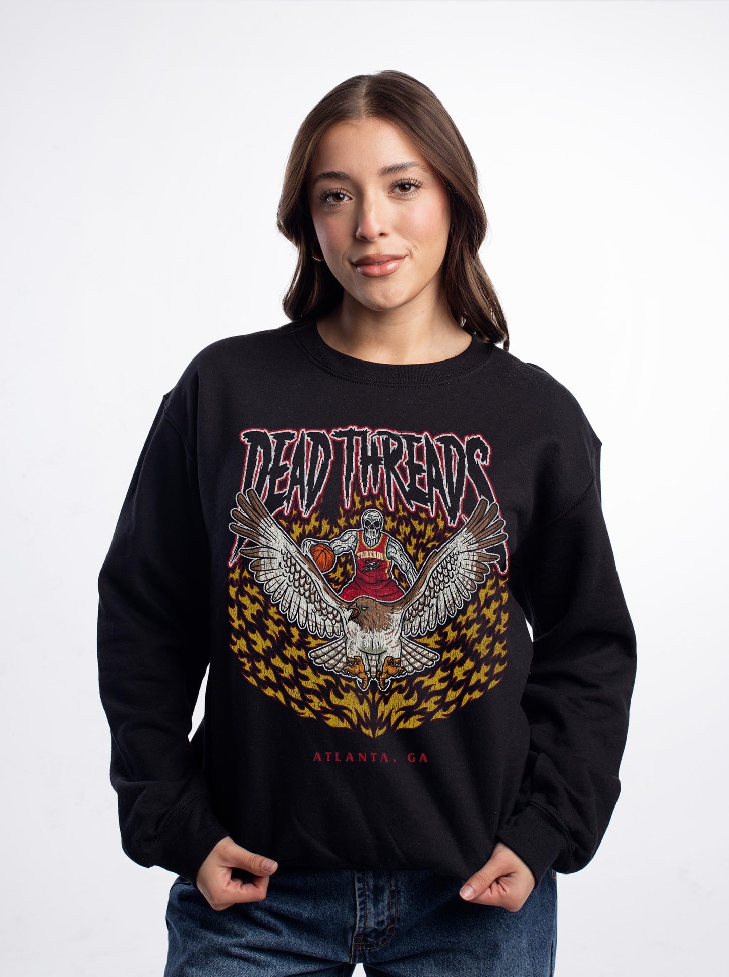 ATLANTA BASKETBALL - CREWNECK SWEATSHIRT – Sweatshirt – Dead Threads Apparel