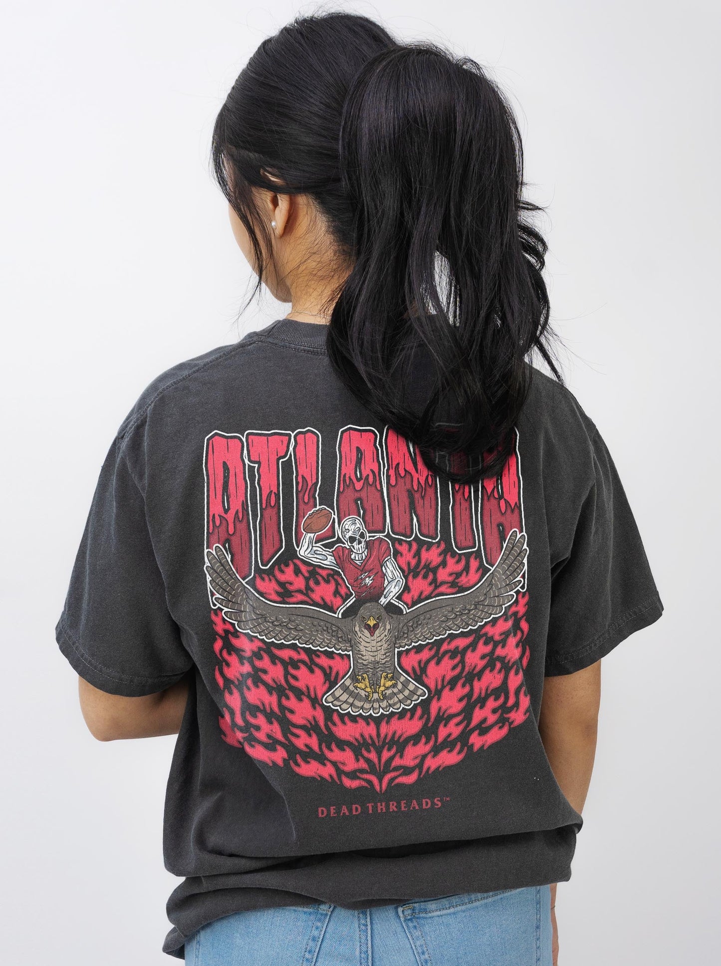 ATLANTA FOOTBALL - “3 SKULL” PREMIUM T - SHIRT – T-Shirt – Dead Threads Apparel