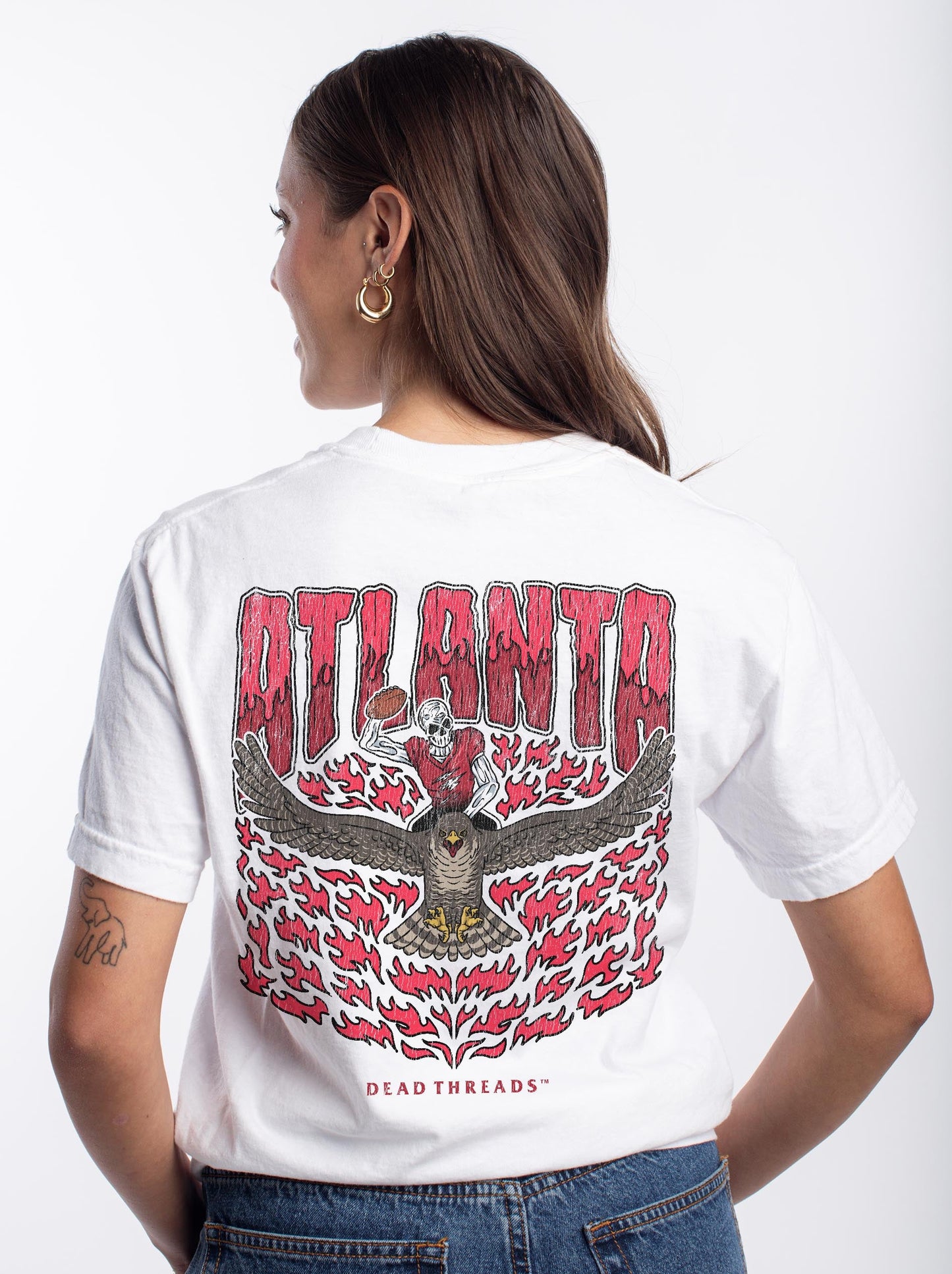 ATLANTA FOOTBALL - “3 SKULL” PREMIUM T - SHIRT – T-Shirt – Dead Threads Apparel