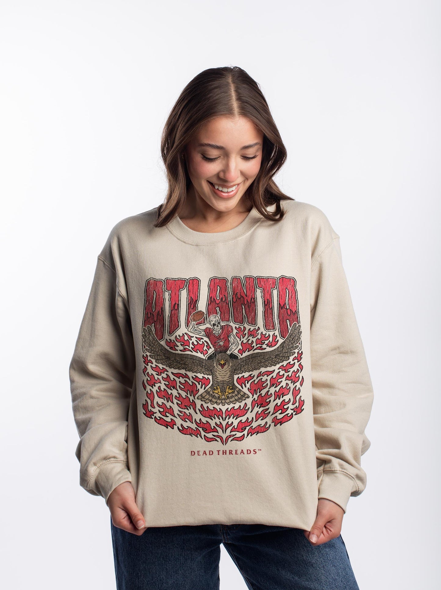 ATLANTA FOOTBALL CREWNECK SWEATSHIRT – Sweatshirt – Dead Threads Apparel