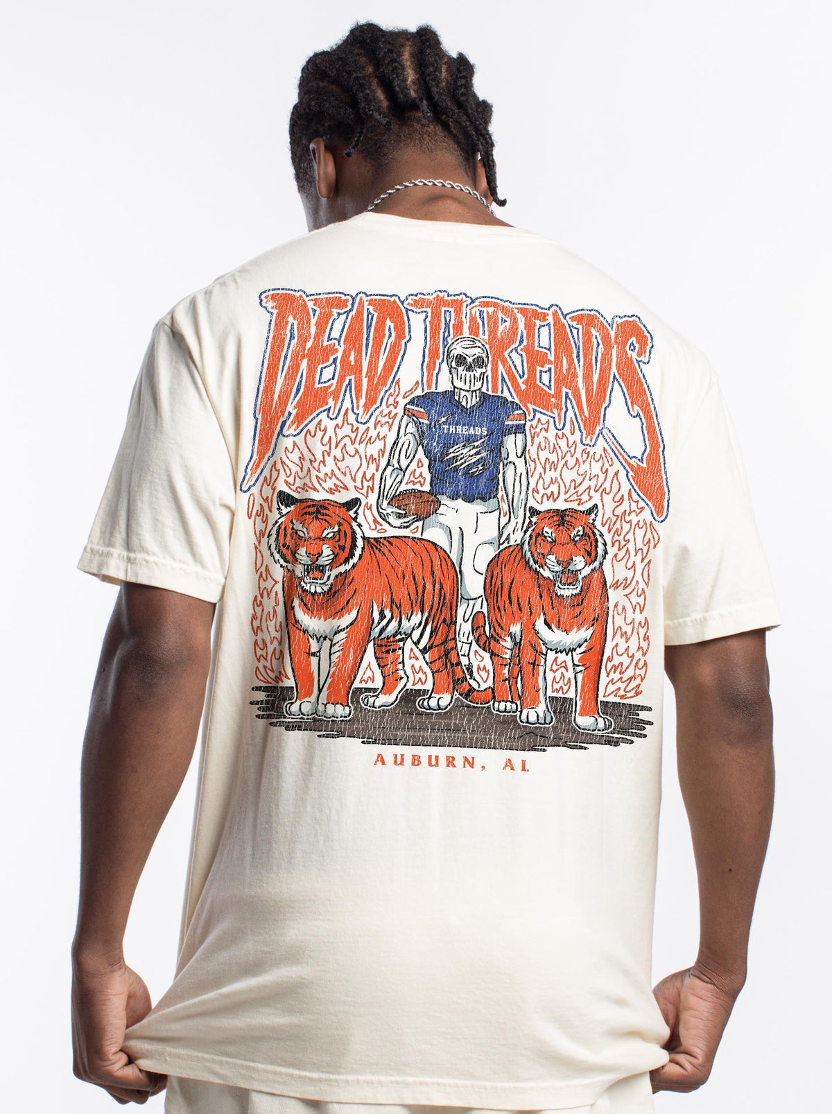 AUBURN FOOTBALL - “3 SKULL” PREMIUM T-SHIRT – T-Shirt – Dead Threads Apparel
