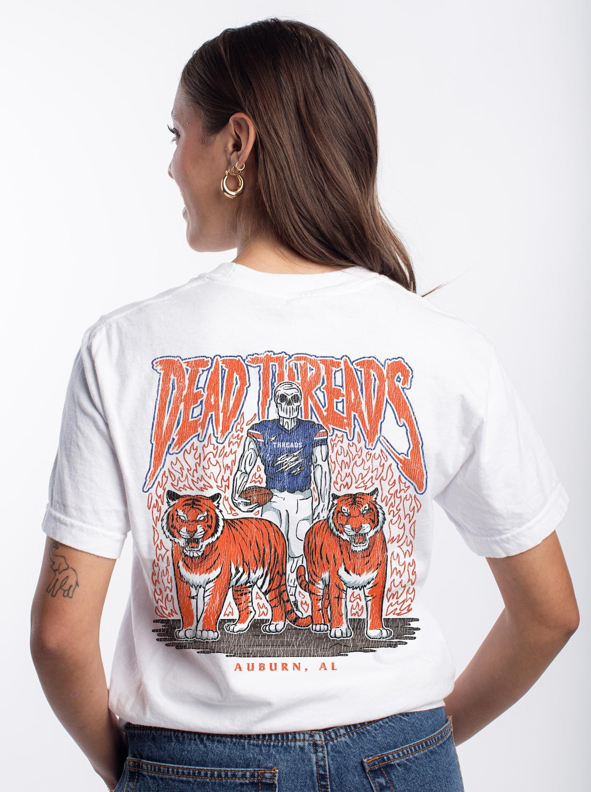 AUBURN FOOTBALL - “3 SKULL” PREMIUM T-SHIRT – T-Shirt – Dead Threads Apparel