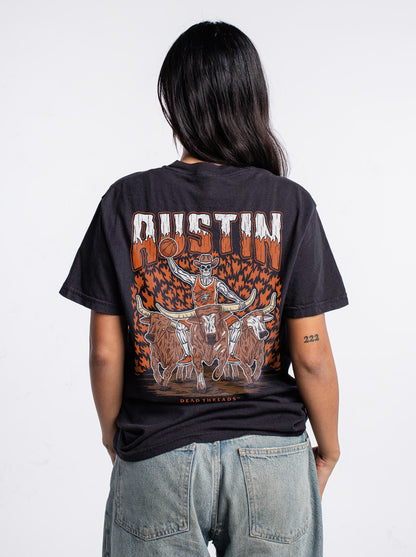 AUSTIN BASKETBALL - “3 SKULL” PREMIUM T - SHIRT – T-Shirt – Dead Threads Apparel