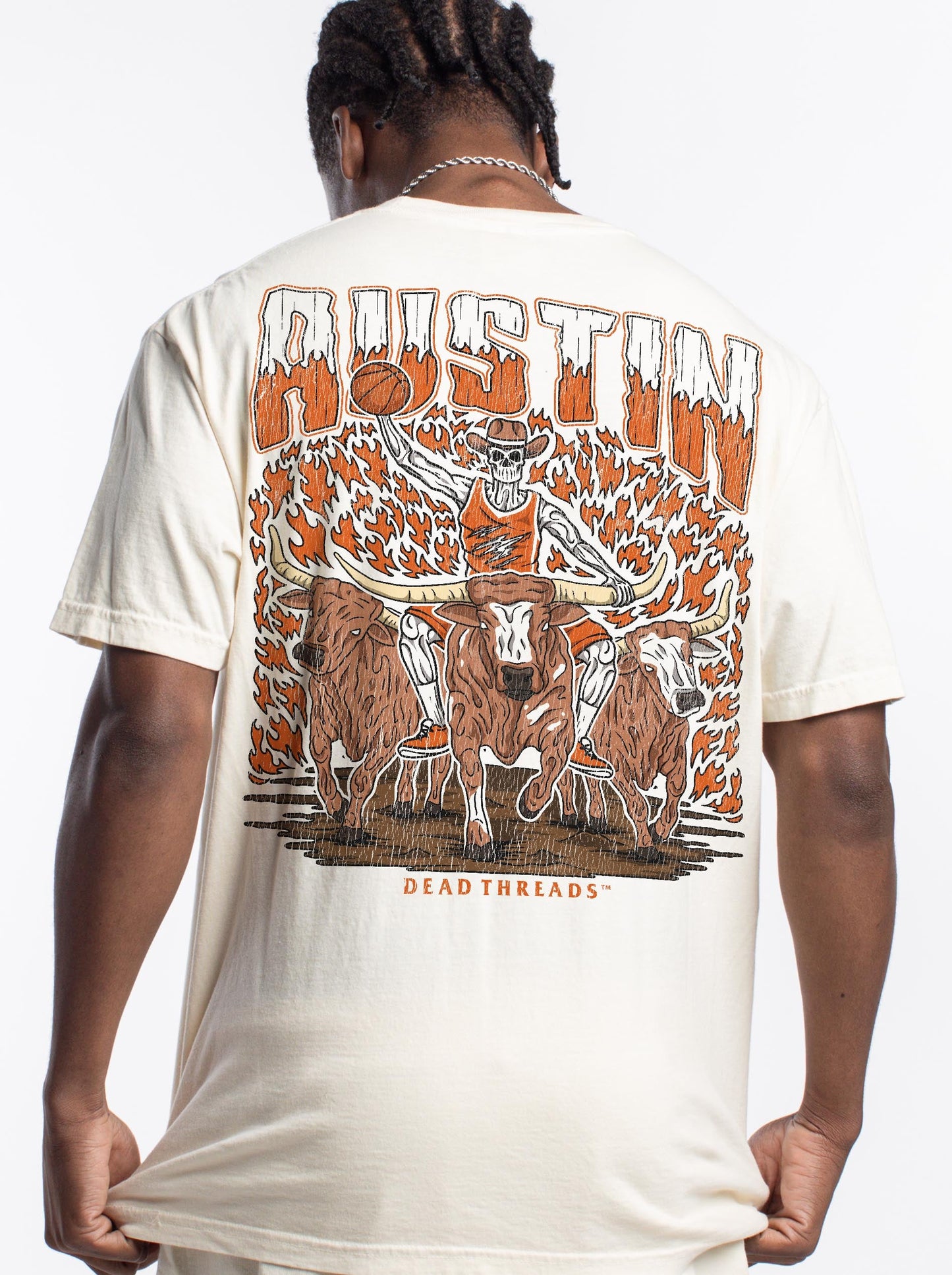 AUSTIN BASKETBALL - “3 SKULL” PREMIUM T - SHIRT – T-Shirt – Dead Threads Apparel