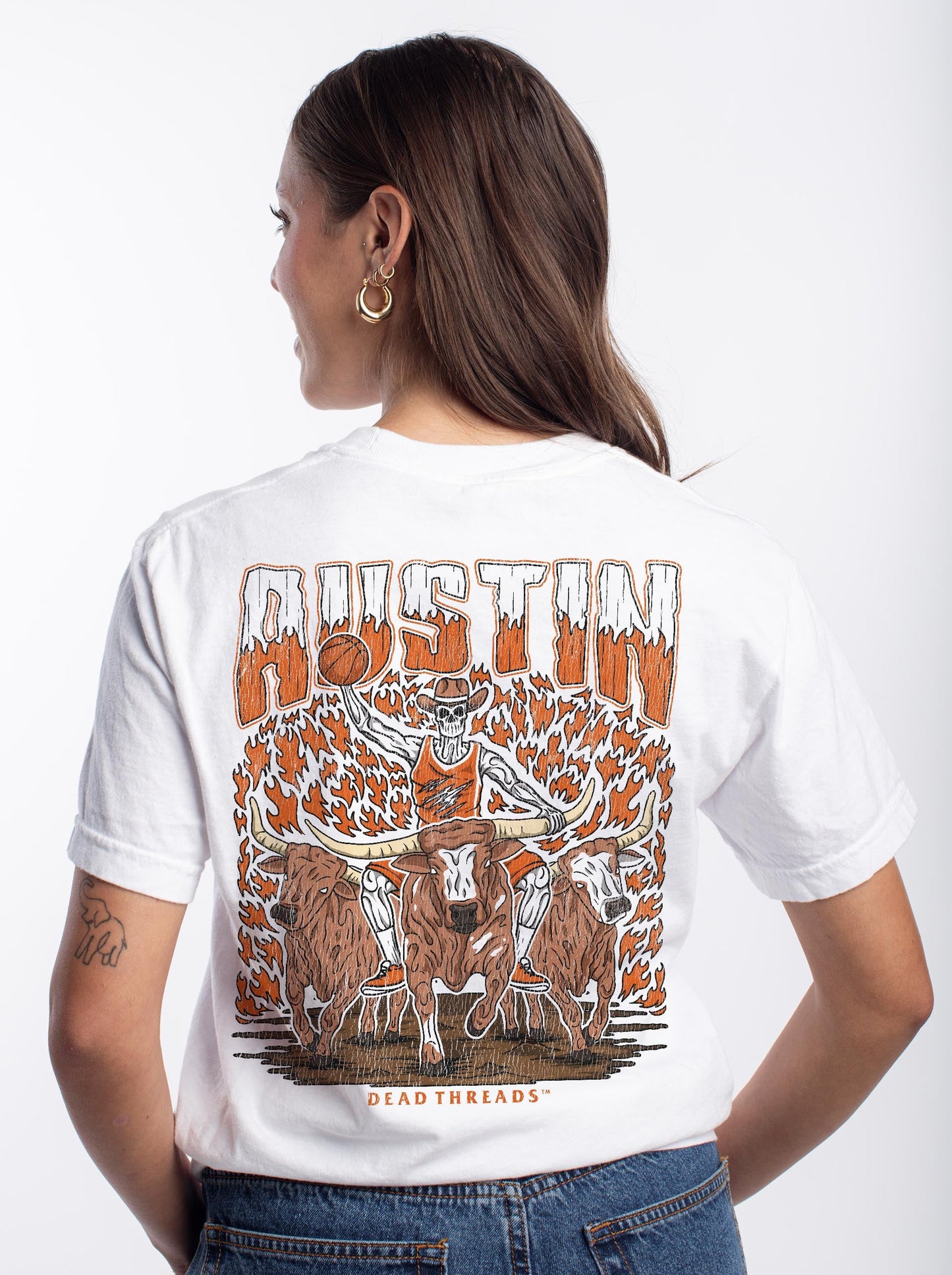AUSTIN BASKETBALL - “3 SKULL” PREMIUM T - SHIRT – T-Shirt – Dead Threads Apparel