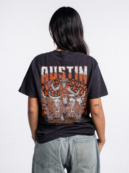 AUSTIN FOOTBALL - “3 SKULL” PREMIUM T - SHIRT – T-Shirt – Dead Threads Apparel