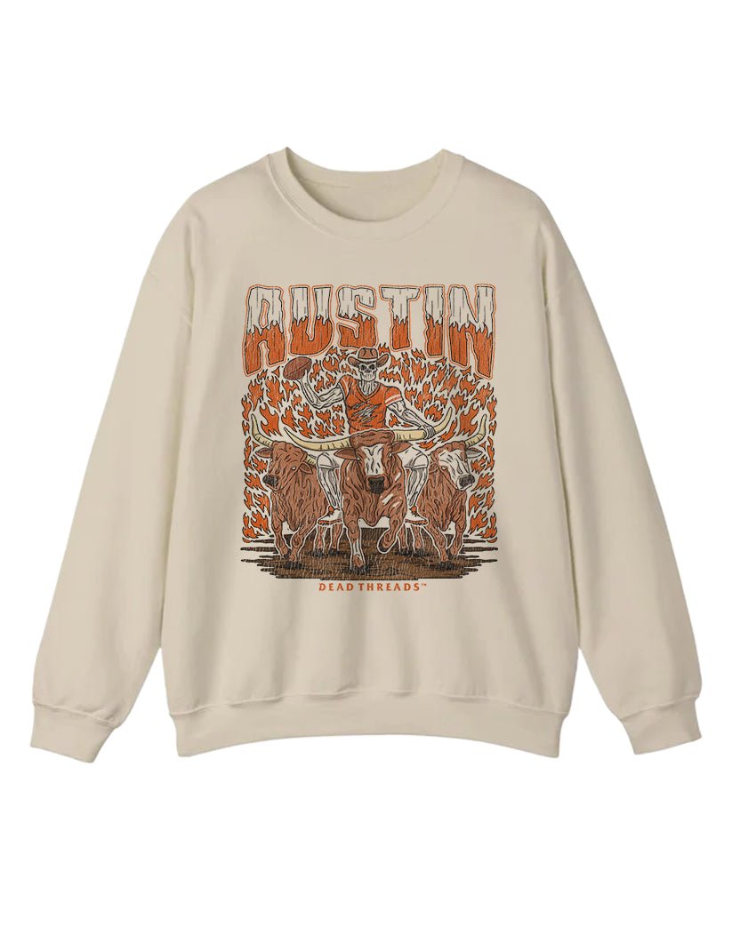AUSTIN FOOTBALL CREWNECK SWEATSHIRT – Sweatshirt – Dead Threads Apparel