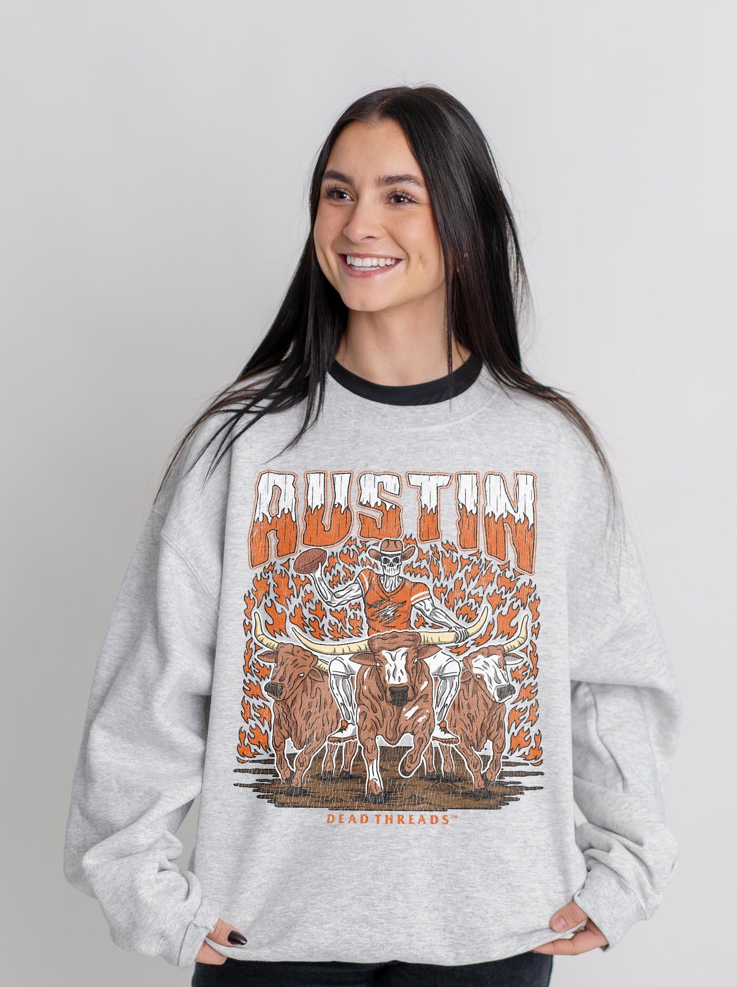 AUSTIN FOOTBALL CREWNECK SWEATSHIRT – Sweatshirt – Dead Threads Apparel
