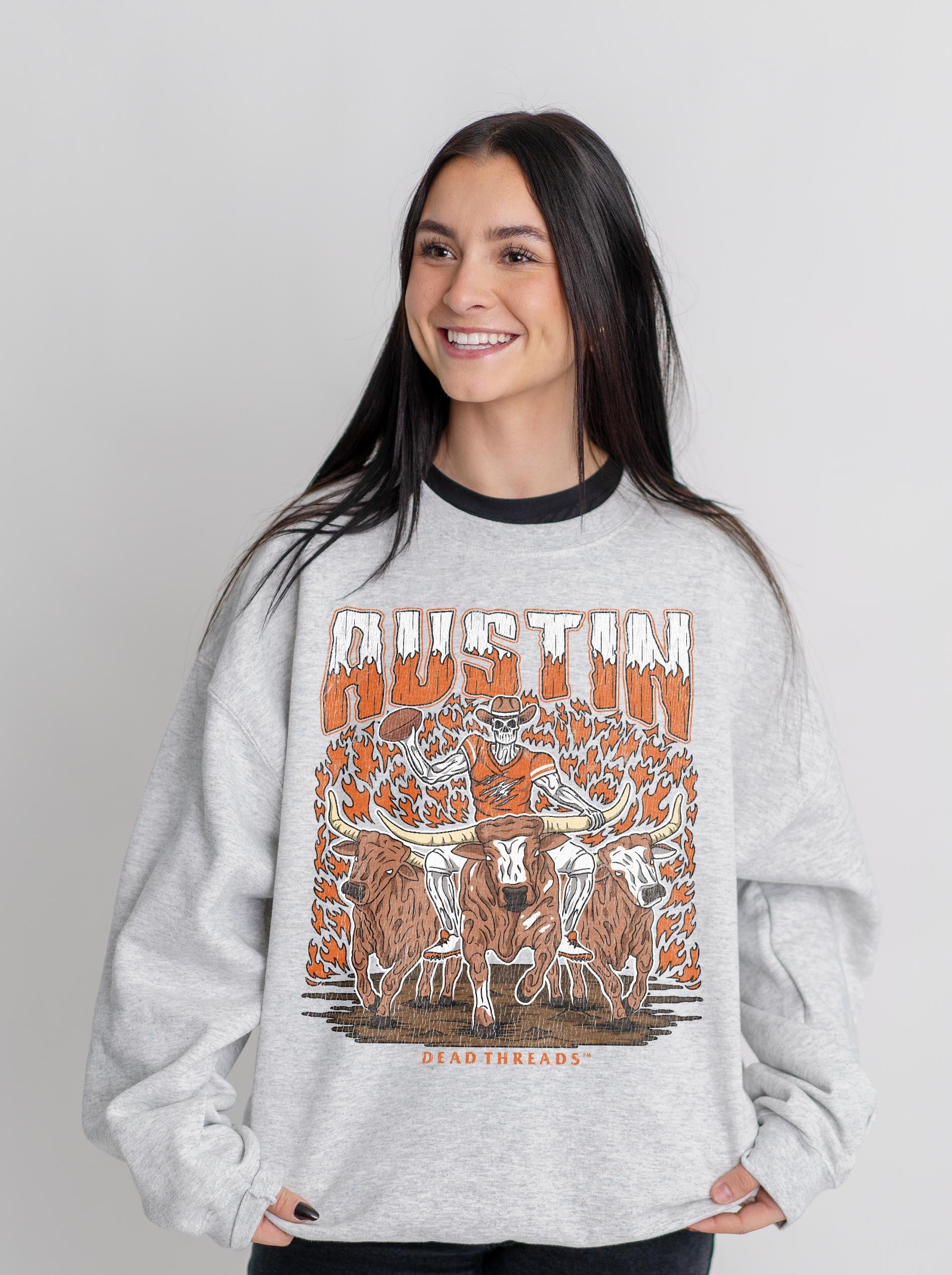 AUSTIN FOOTBALL CREWNECK SWEATSHIRT – Sweatshirt – Dead Threads Apparel