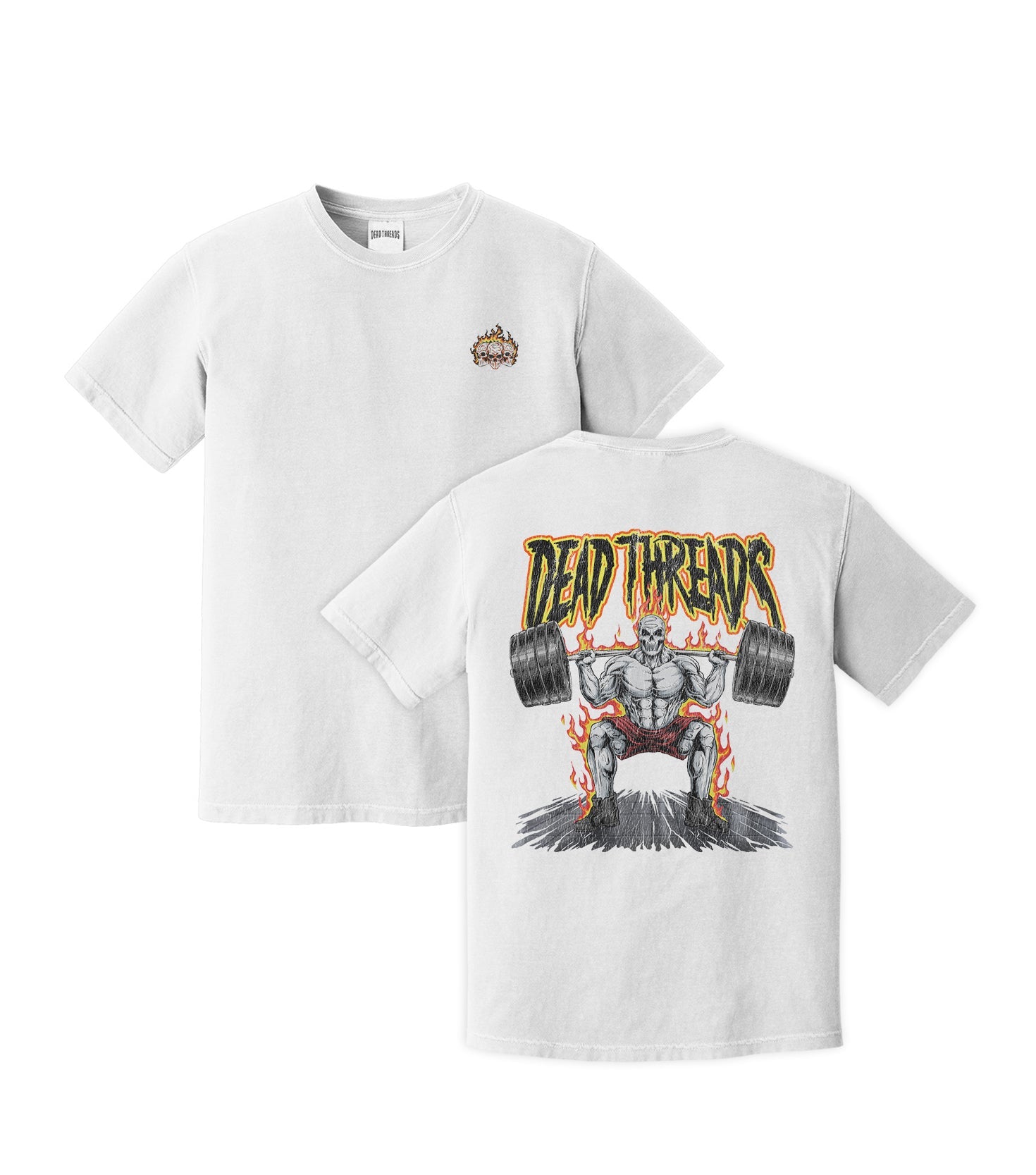 BACK BREAKER - “3 SKULL” PREMIUM T - SHIRT – T-Shirt – Dead Threads Apparel