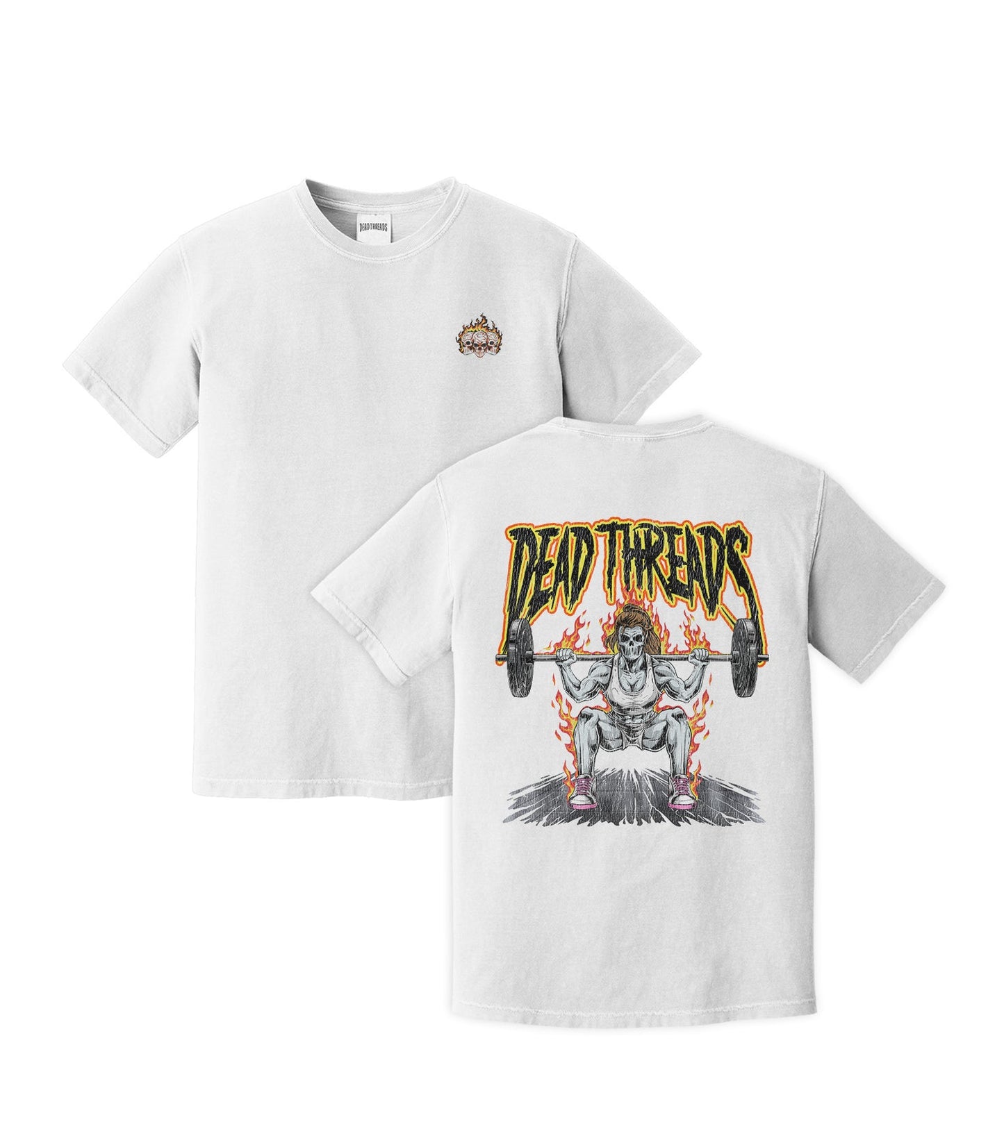 "BACK BREAKER, XX" - “3 SKULL” PREMIUM T - SHIRT – T-Shirt – Dead Threads Apparel