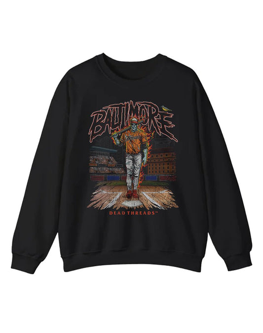BALTIMORE BASEBALL CREWNECK SWEATSHIRT – Sweatshirt – Dead Threads Apparel