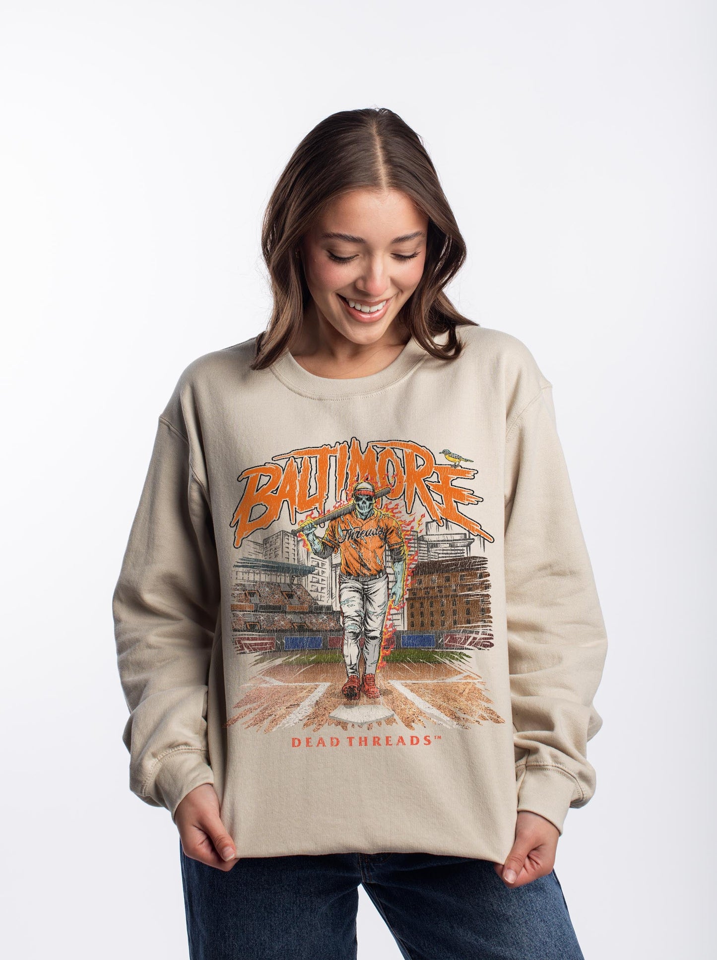 BALTIMORE BASEBALL CREWNECK SWEATSHIRT – Sweatshirt – Dead Threads Apparel