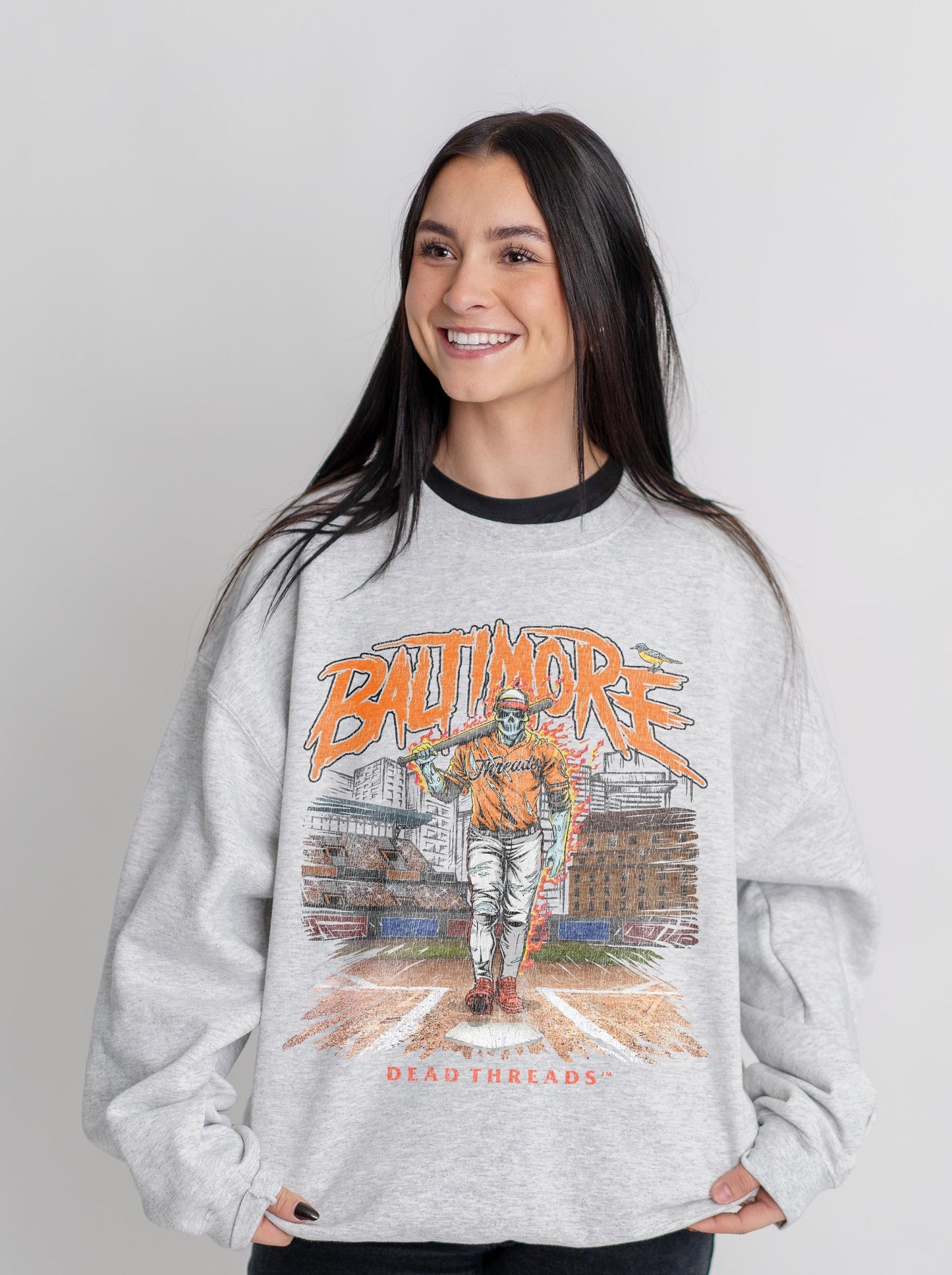 BALTIMORE BASEBALL CREWNECK SWEATSHIRT – Sweatshirt – Dead Threads Apparel