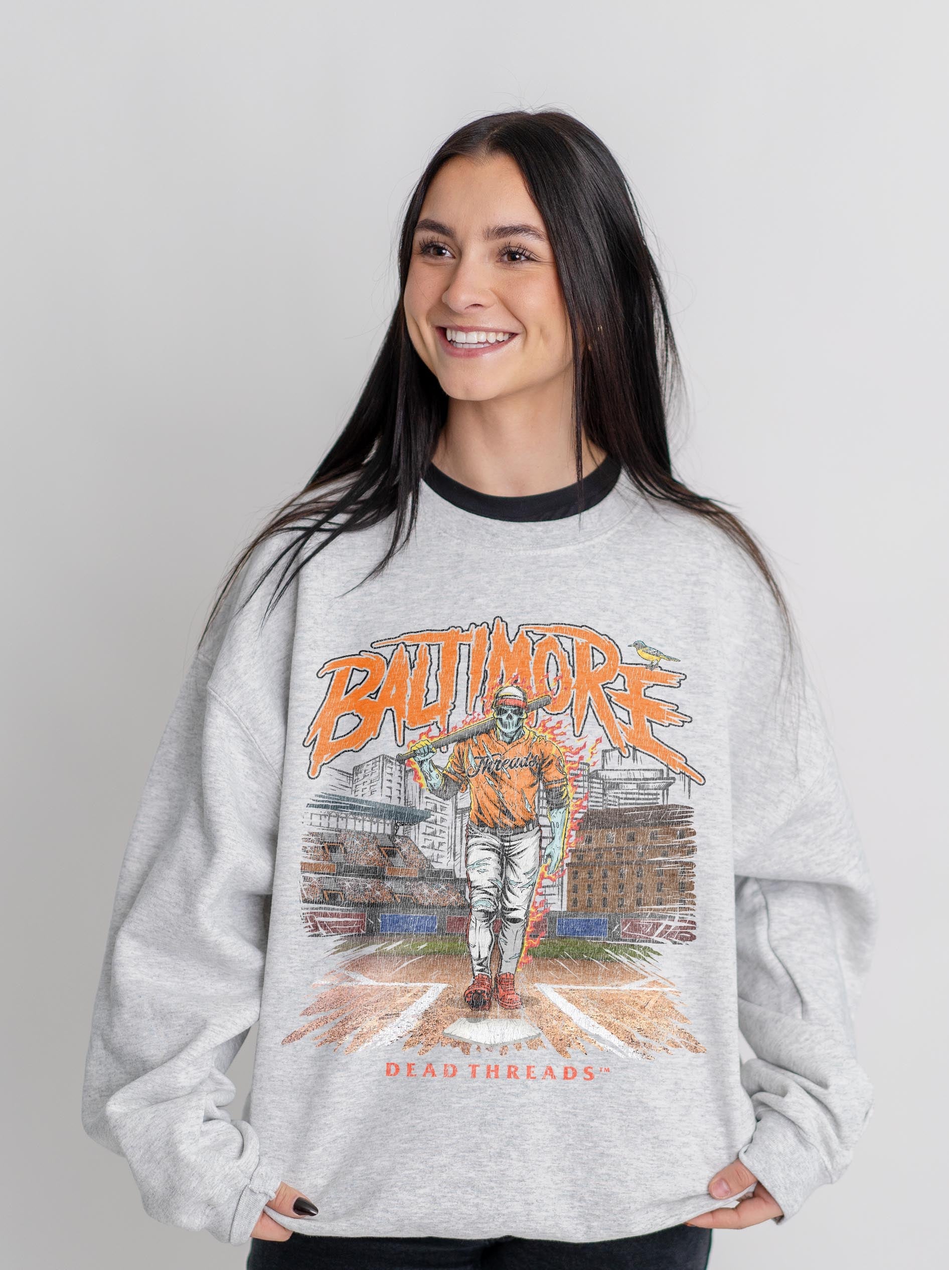 BALTIMORE BASEBALL CREWNECK SWEATSHIRT – Sweatshirt – Dead Threads Apparel