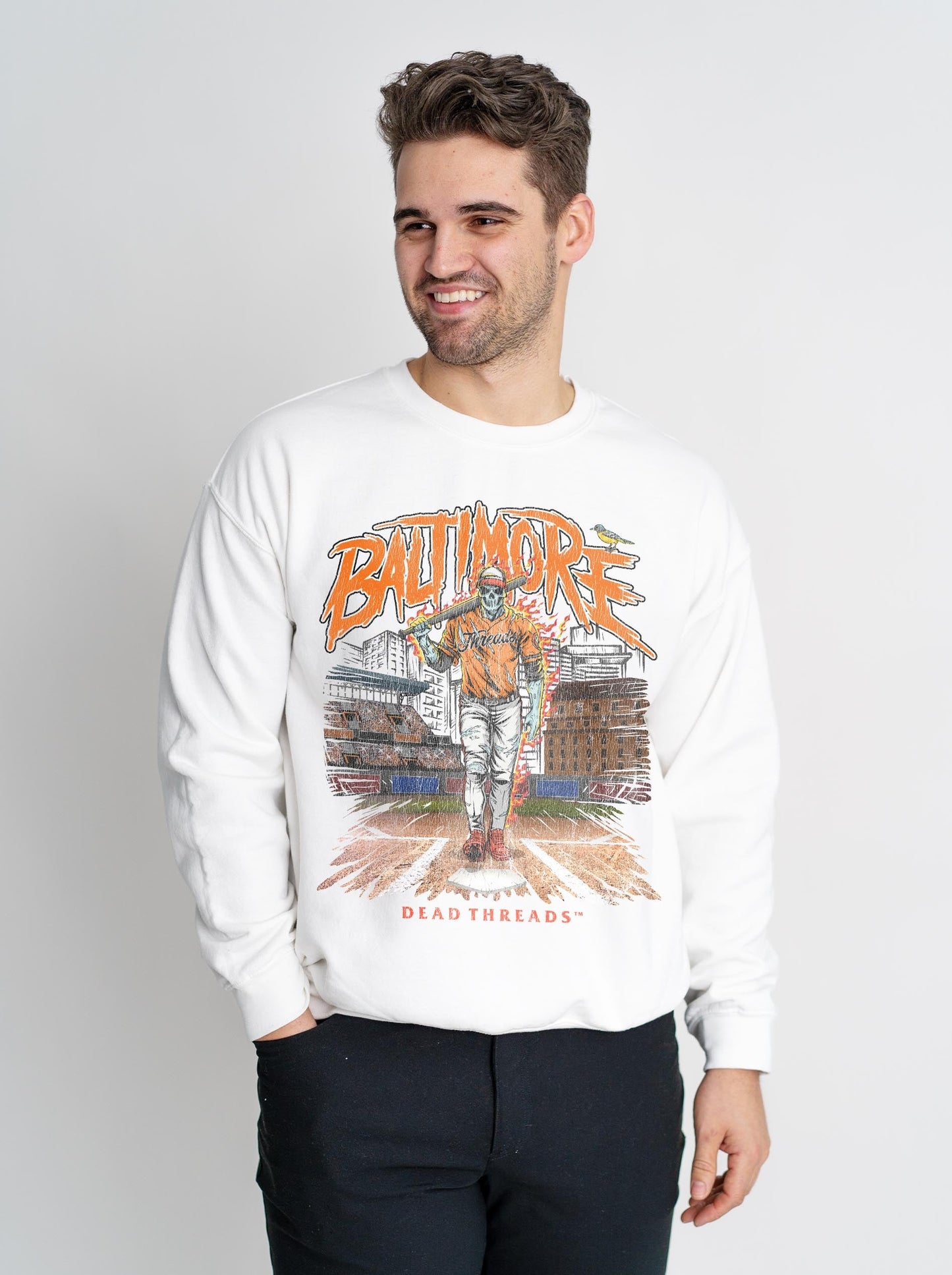 BALTIMORE BASEBALL CREWNECK SWEATSHIRT – Sweatshirt – Dead Threads Apparel