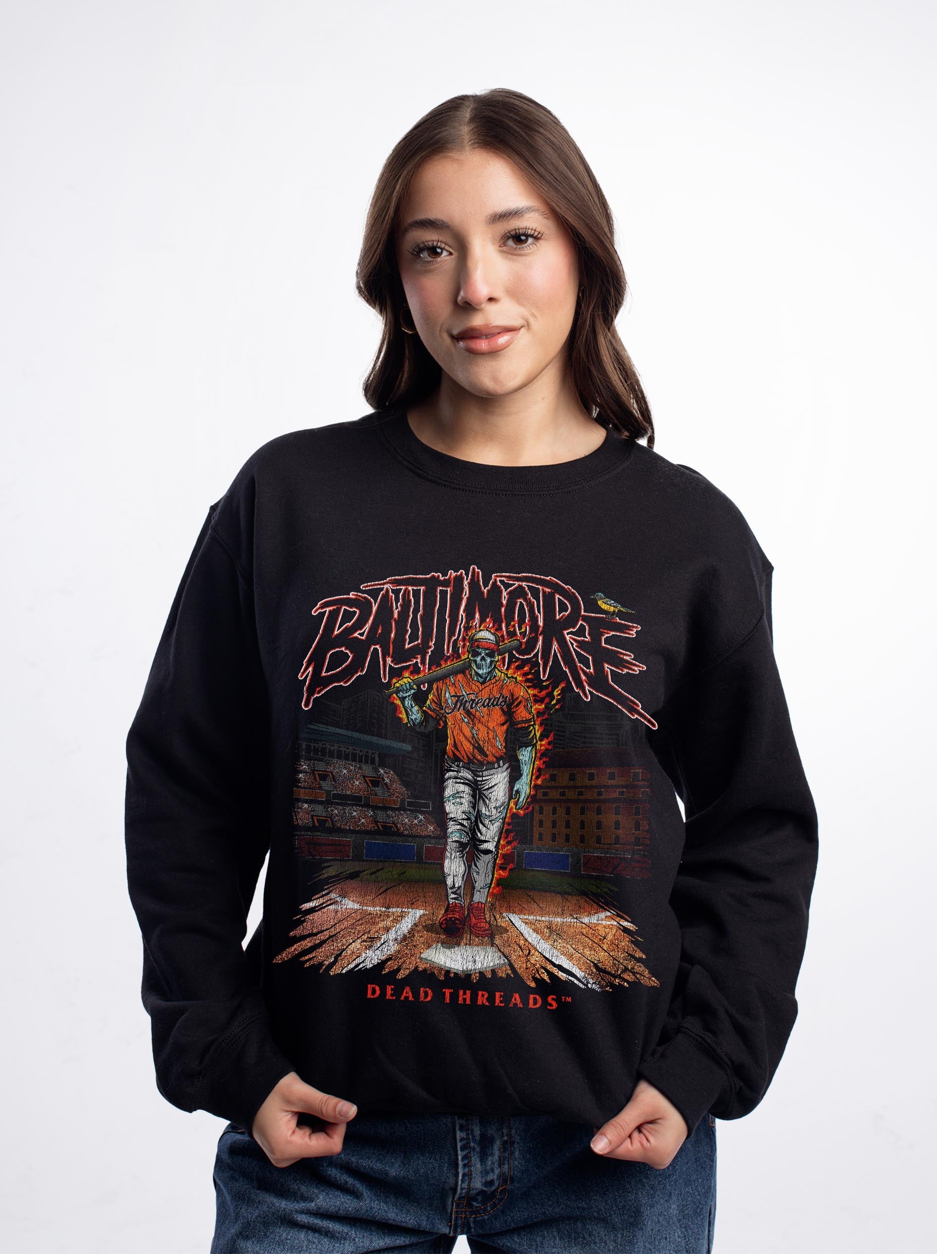 BALTIMORE BASEBALL CREWNECK SWEATSHIRT – Sweatshirt – Dead Threads Apparel
