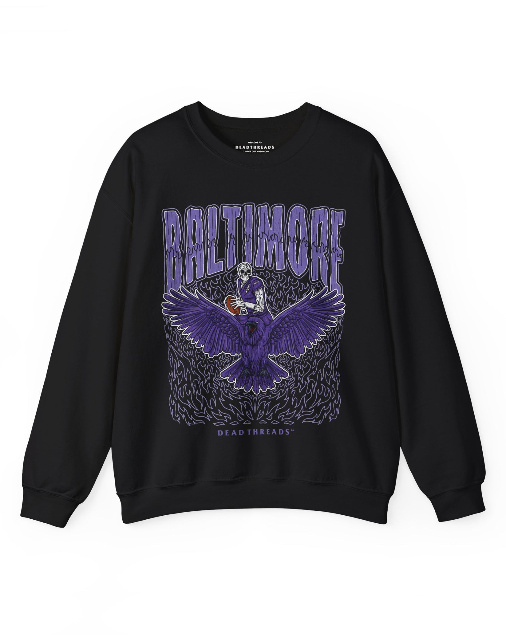 BALTIMORE FOOTBALL V1 CREWNECK SWEATSHIRT V1 - DEAD THREADS – Dead