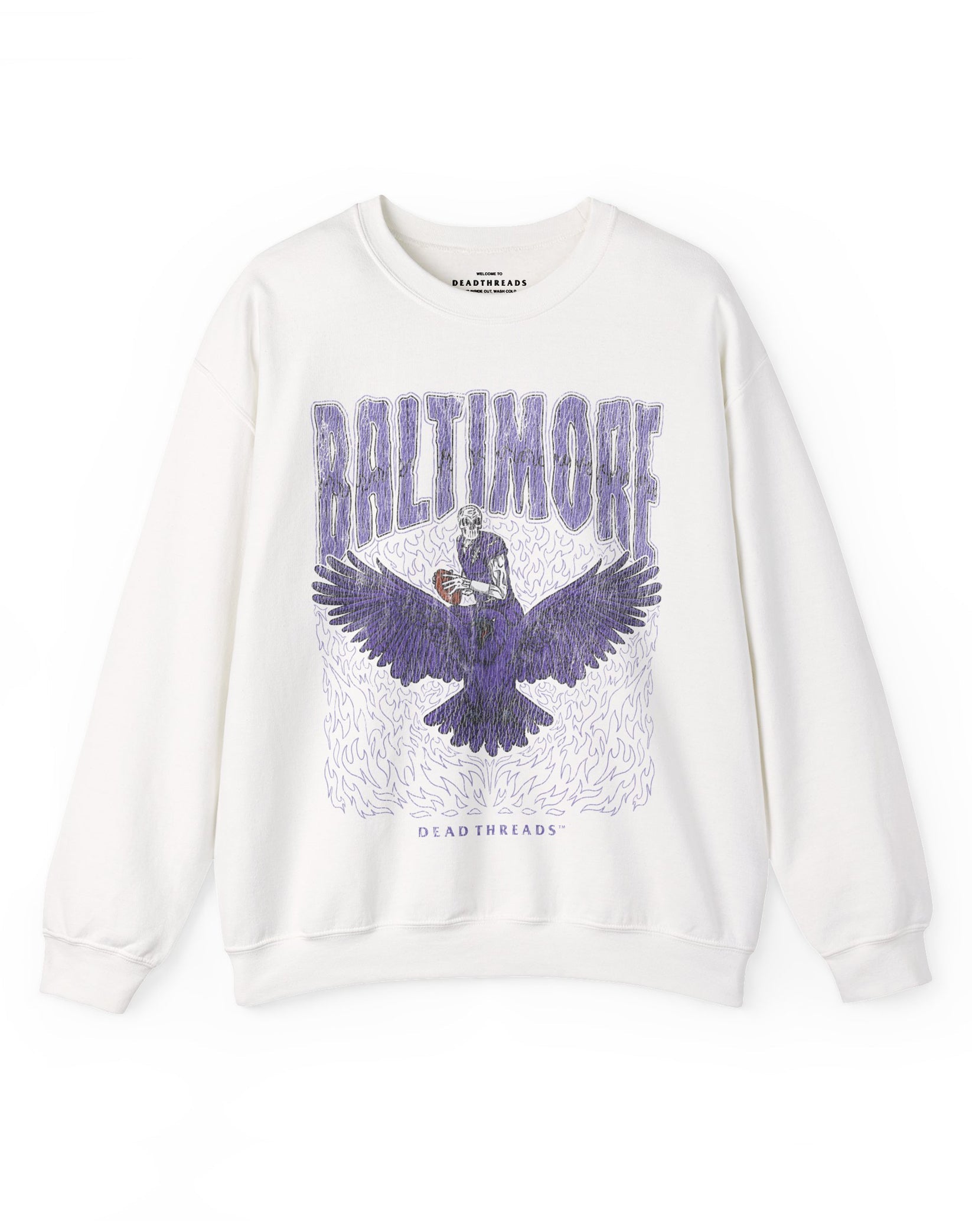 BALTIMORE FOOTBALL V1 CREWNECK SWEATSHIRT V1 - DEAD THREADS – Dead