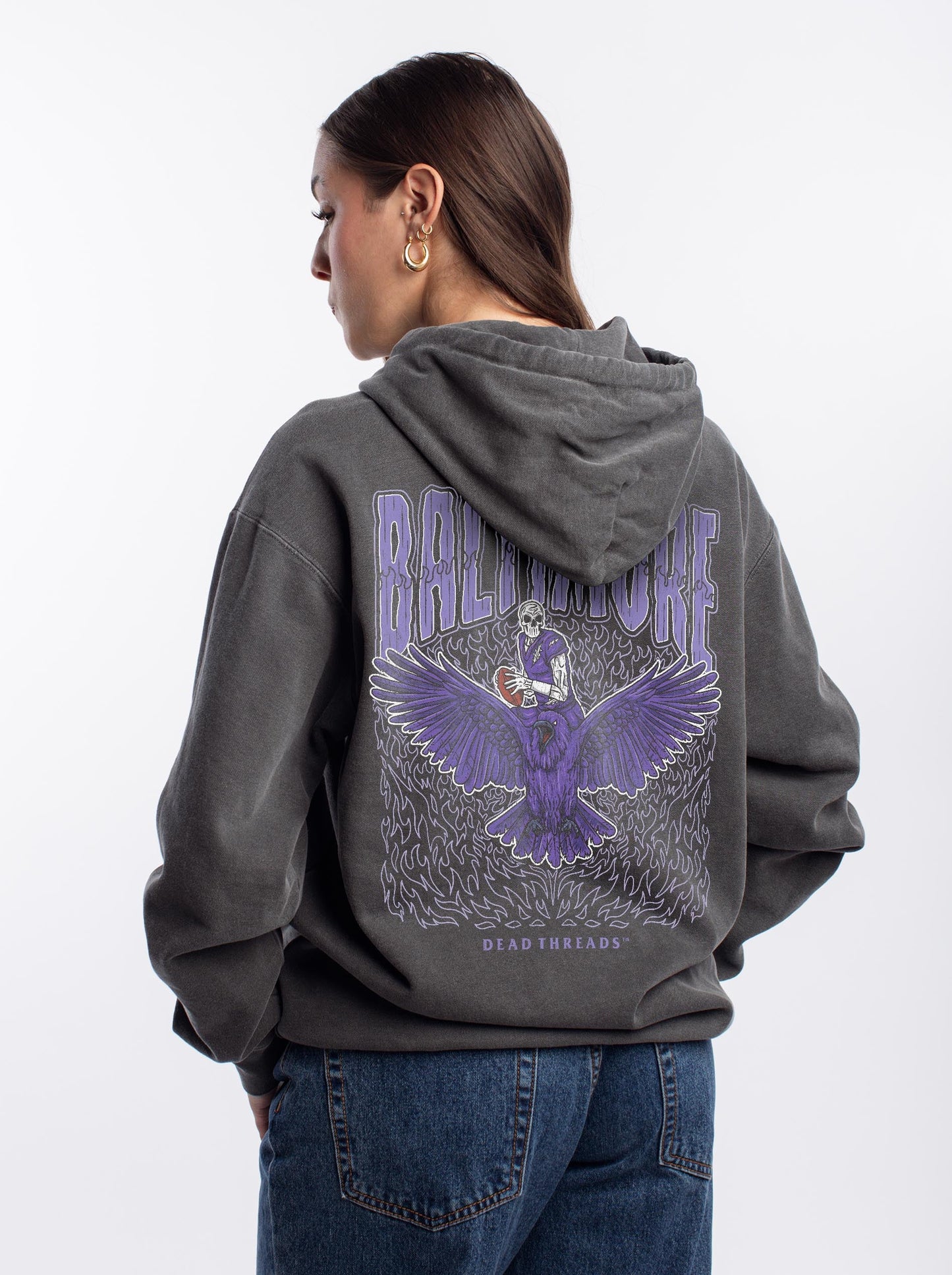 BALTIMORE FOOTBALL v1 - “DT ESSENTIAL" HOODIE – Hoodie – Dead Threads Apparel
