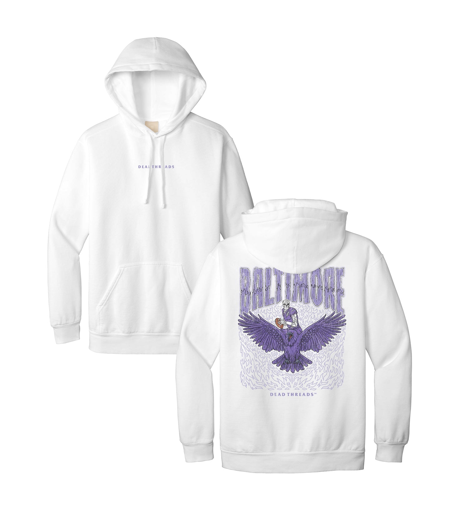 BALTIMORE FOOTBALL v1 - “DT ESSENTIAL" HOODIE – Hoodie – Dead Threads Apparel