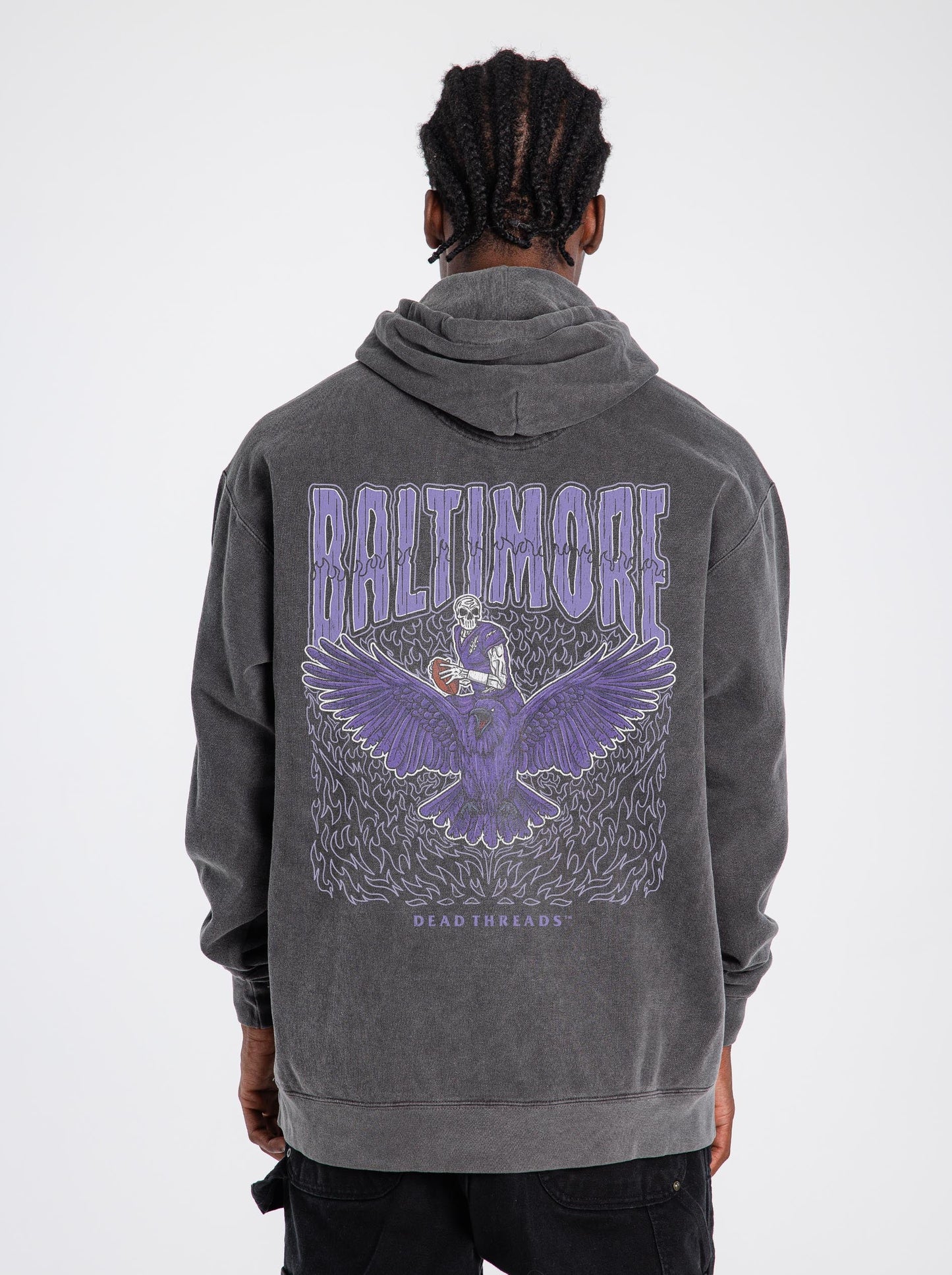 BALTIMORE FOOTBALL v1 - “DT ESSENTIAL" HOODIE – Hoodie – Dead Threads Apparel