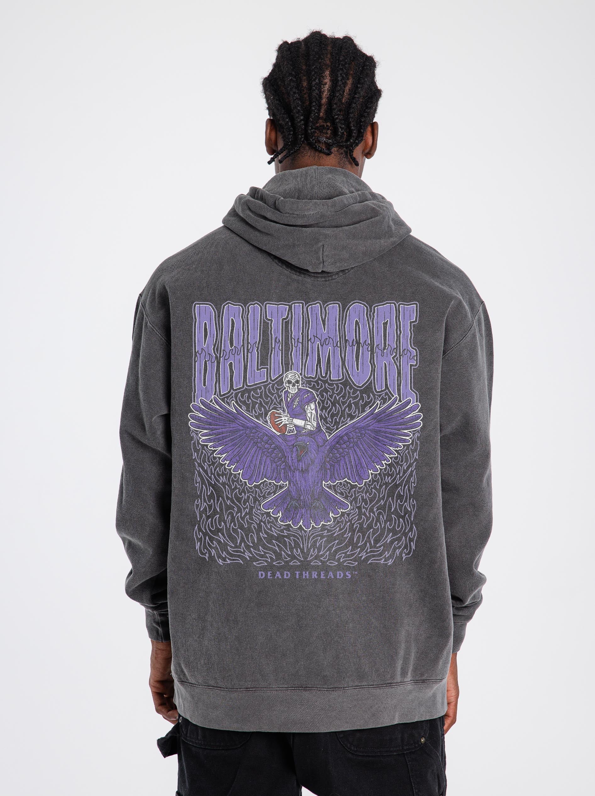 BALTIMORE FOOTBALL v1 - “DT ESSENTIAL" HOODIE – Hoodie – Dead Threads Apparel