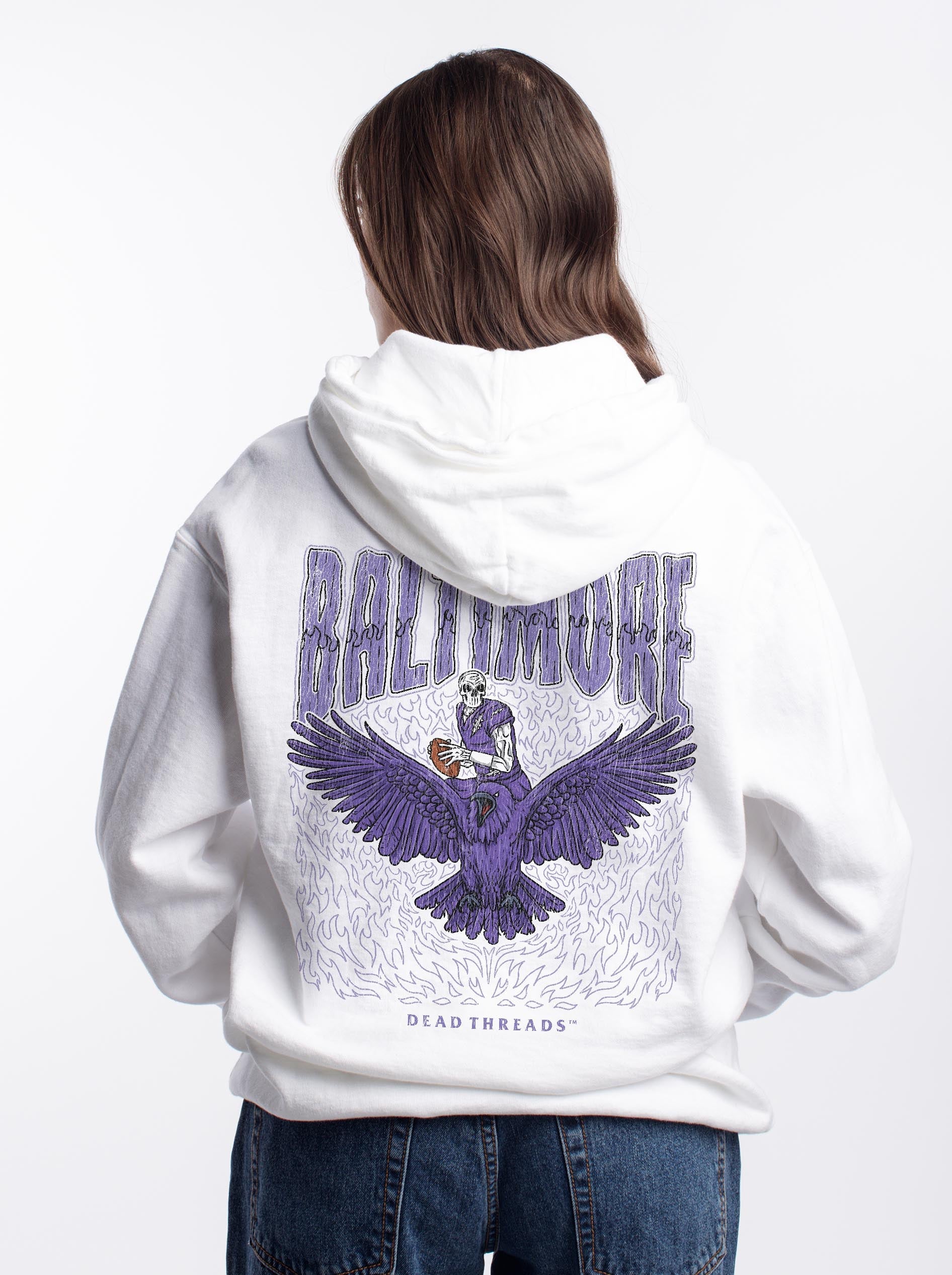 BALTIMORE FOOTBALL v1 - “DT ESSENTIAL" HOODIE – Hoodie – Dead Threads Apparel