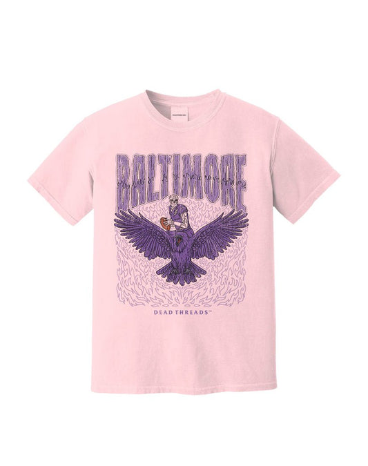 BALTIMORE FOOTBALL v1 - PINK – T-Shirt – Dead Threads Apparel