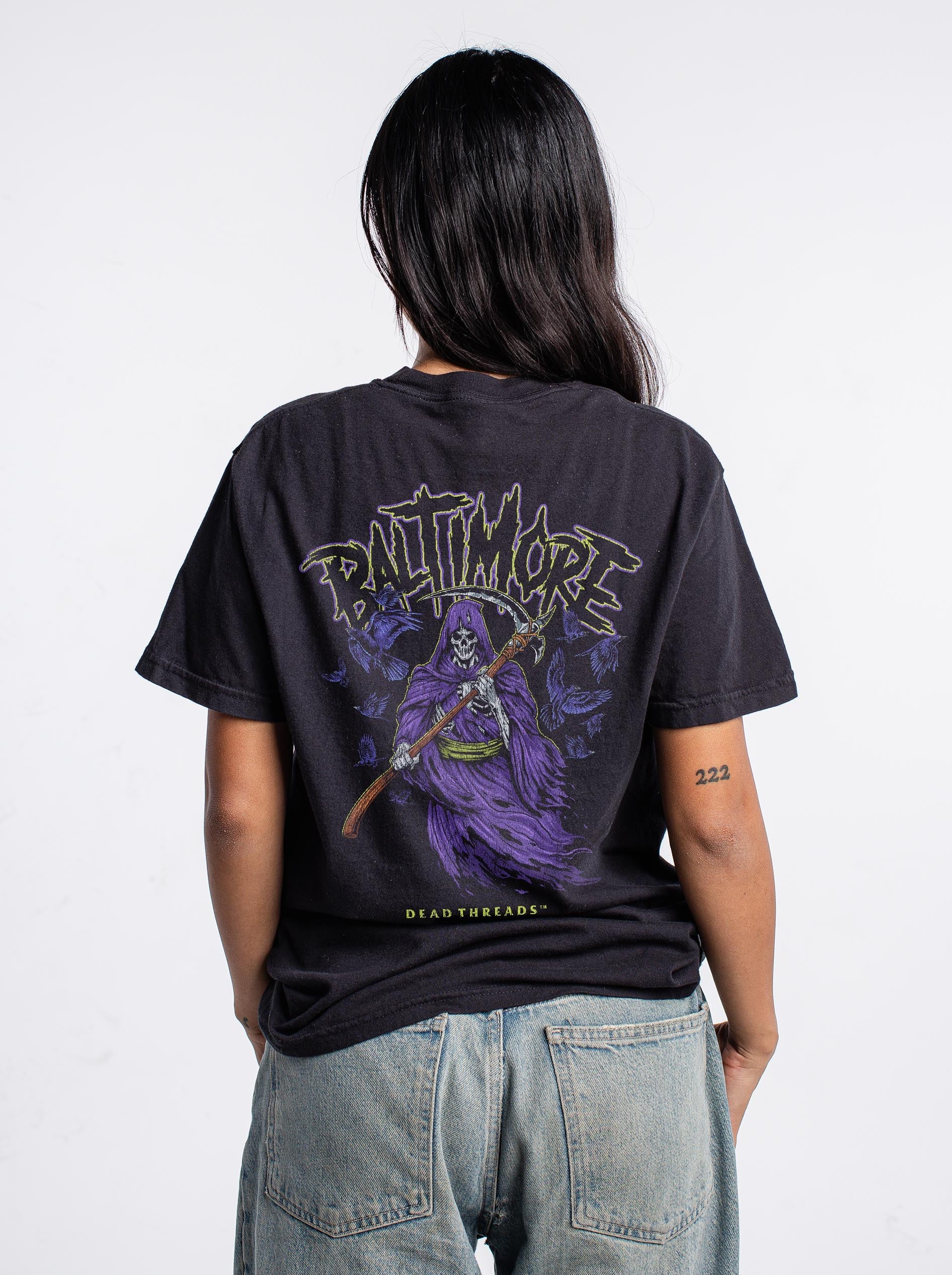 BALTIMORE FOOTBALL v2 - “3 SKULL” PREMIUM T - SHIRT – T-Shirt – Dead Threads Apparel