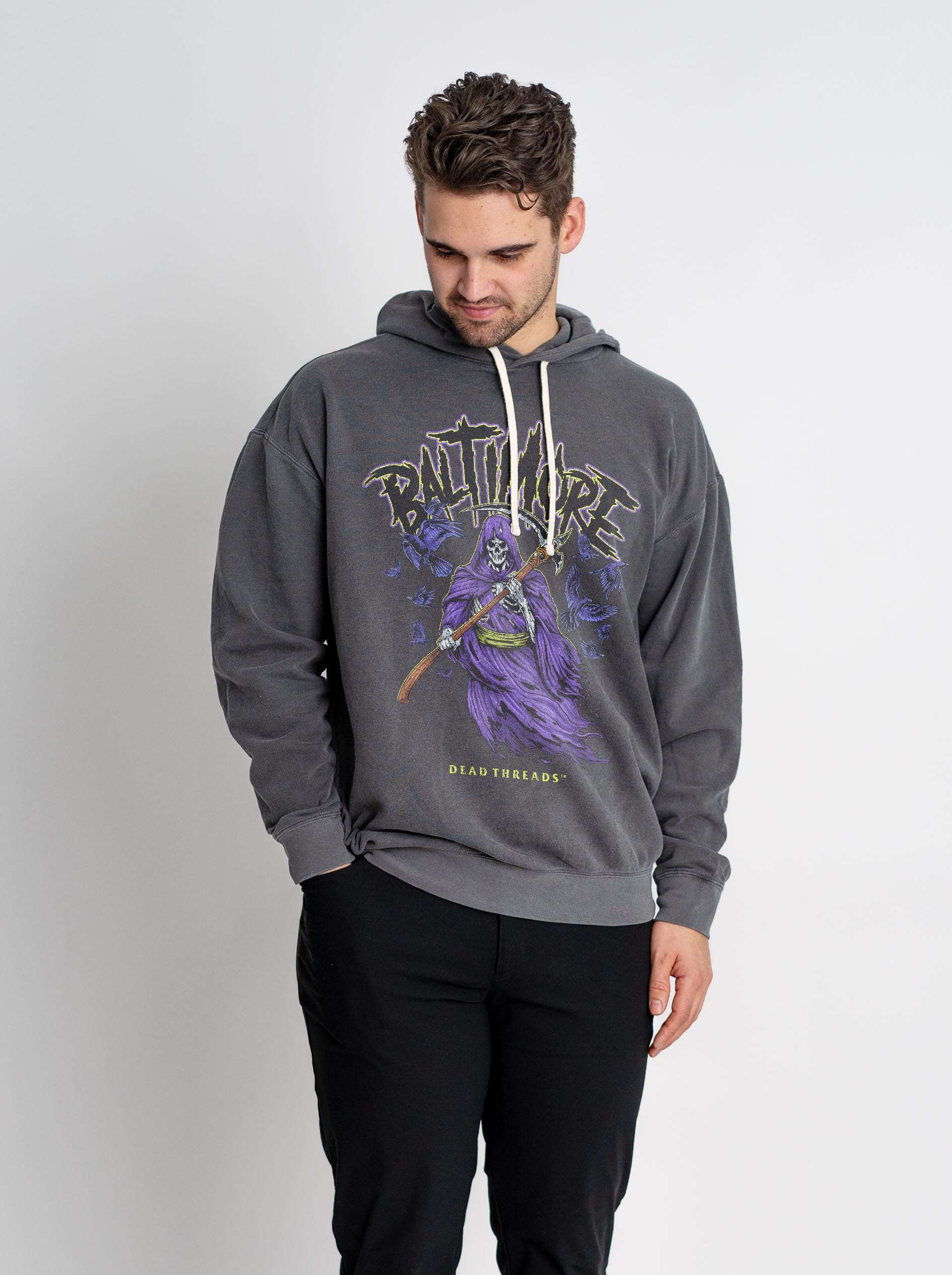 BALTIMORE FOOTBALL v2 - LIGHTWEIGHT HOODIE – Lightweight – Dead Threads Apparel