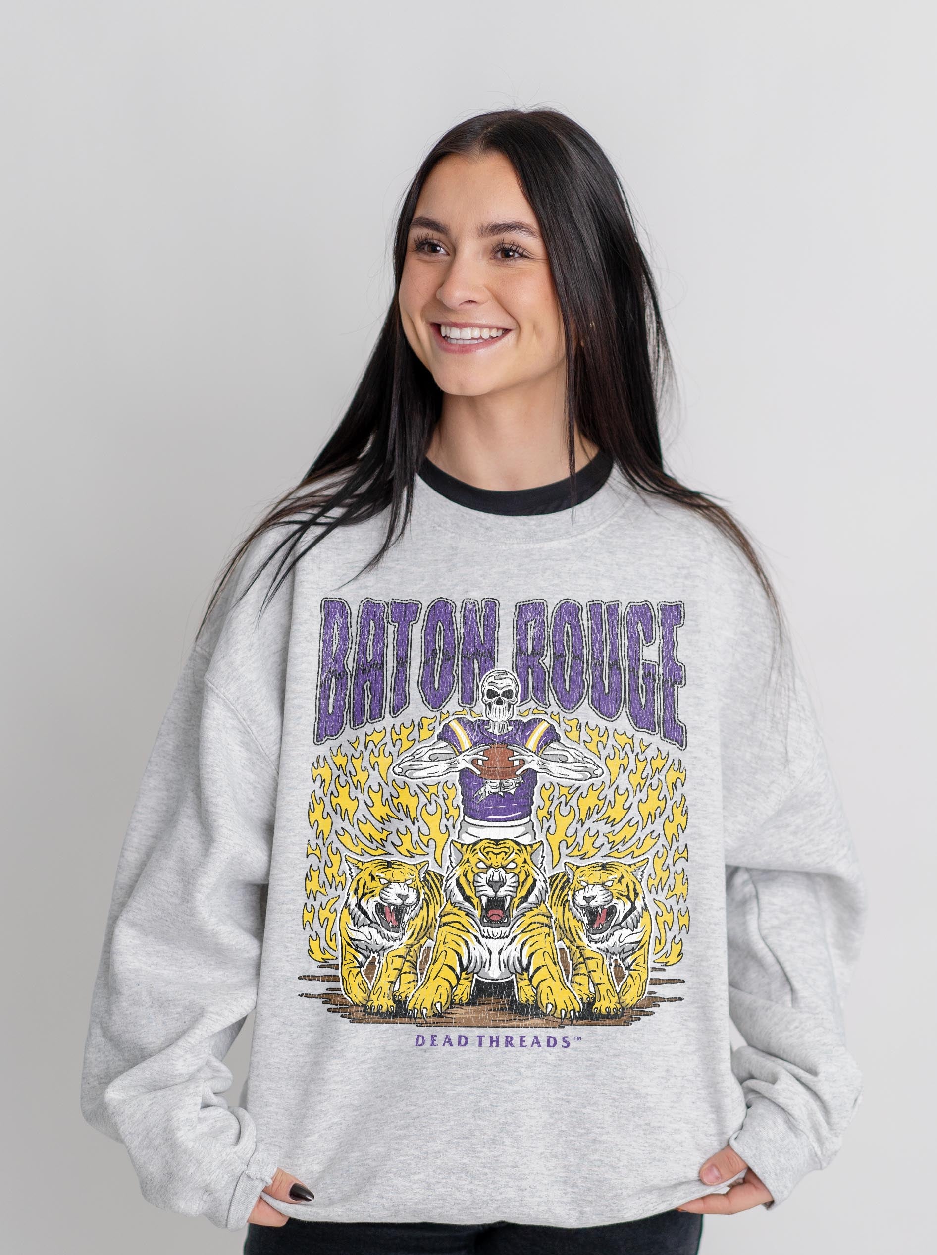 BATON ROUGE FOOTBALL CREWNECK SWEATSHIRT – Sweatshirt – Dead Threads Apparel