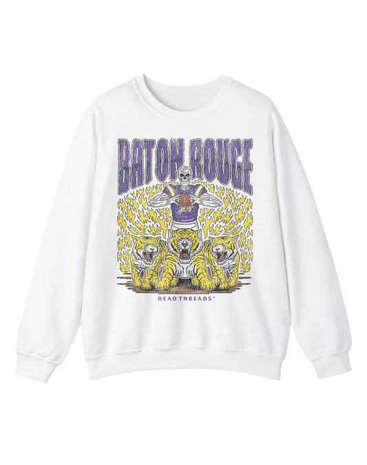 BATON ROUGE FOOTBALL CREWNECK SWEATSHIRT – Sweatshirt – Dead Threads Apparel