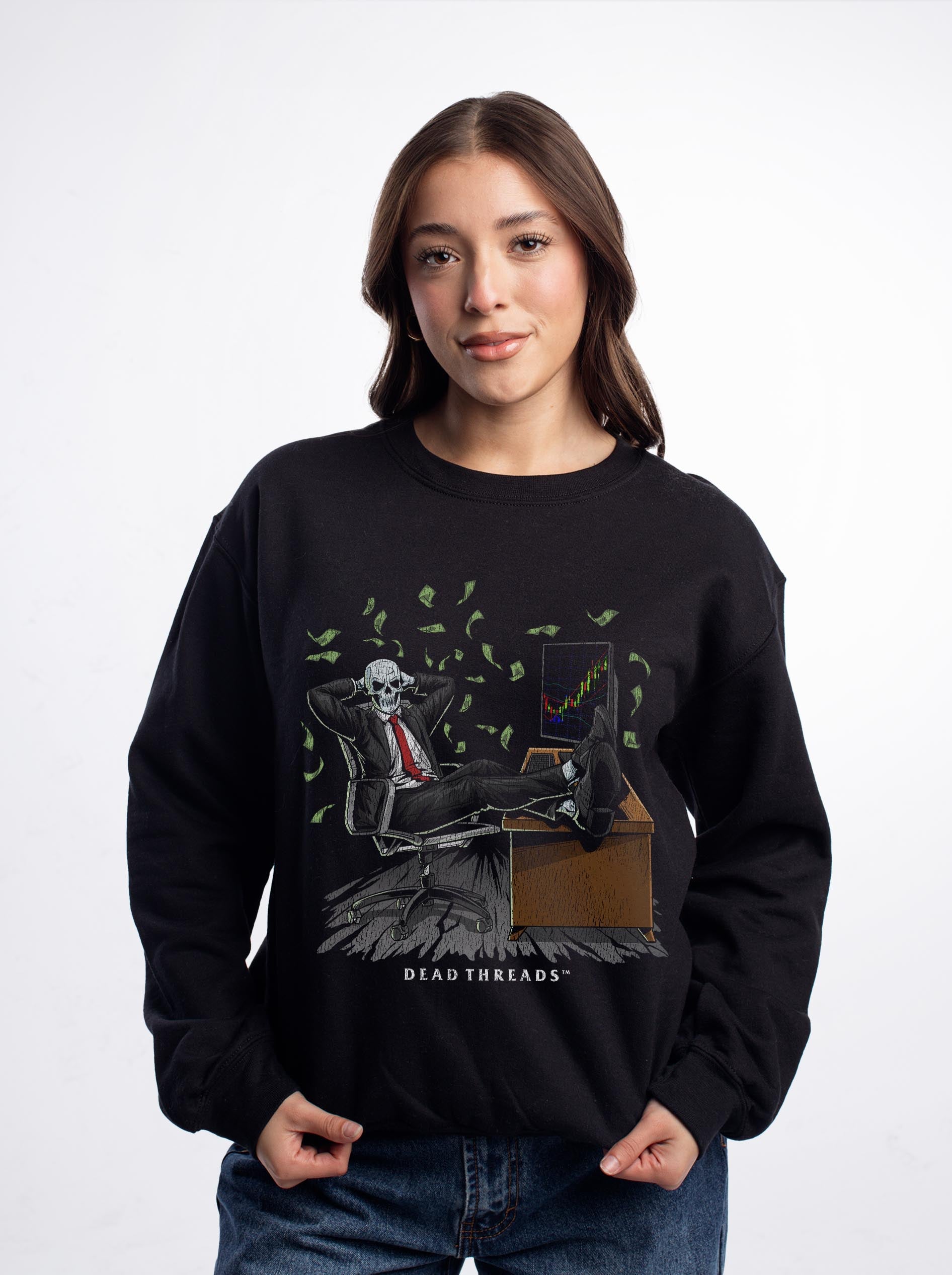 BEARS, BULLS, AND BONES CREWNECK SWEATSHIRT – Sweatshirt – Dead Threads Apparel