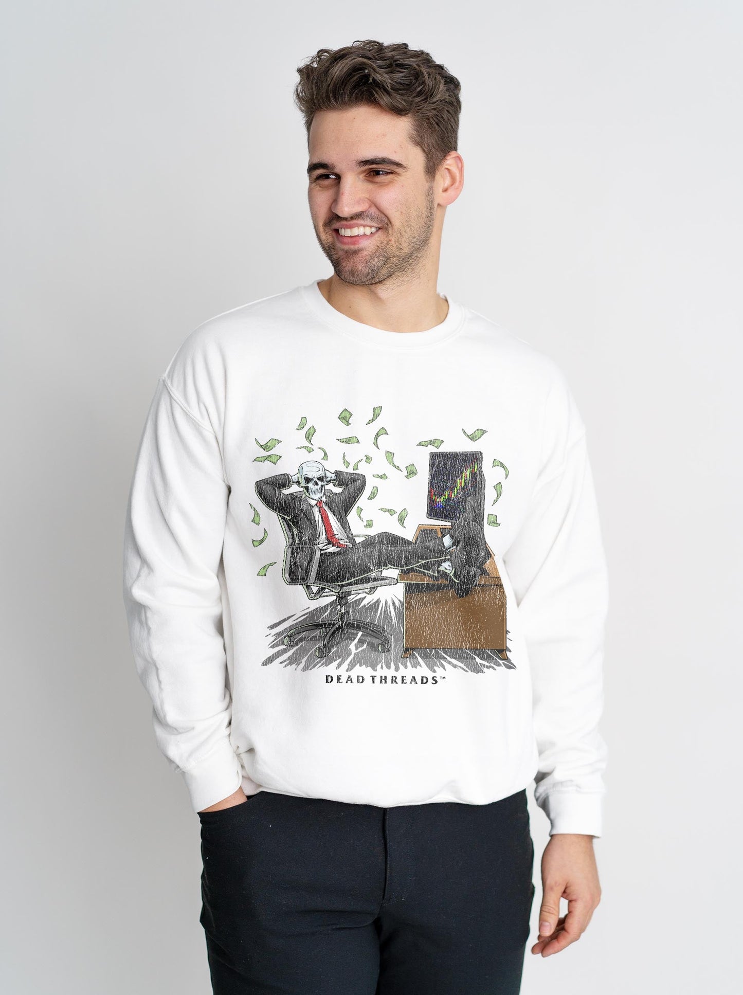 BEARS, BULLS, AND BONES CREWNECK SWEATSHIRT – Sweatshirt – Dead Threads Apparel