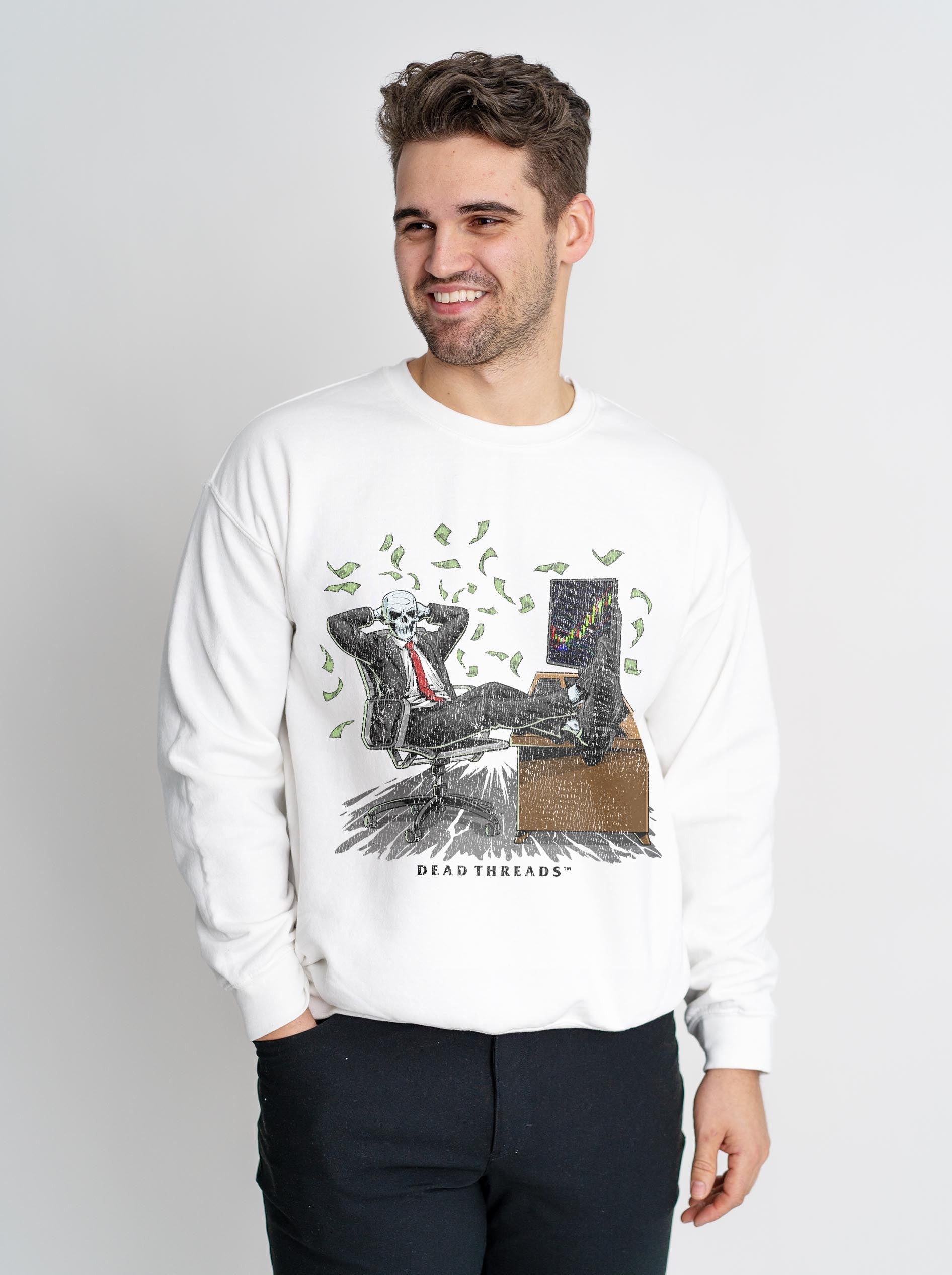 BEARS, BULLS, AND BONES CREWNECK SWEATSHIRT – Sweatshirt – Dead Threads Apparel