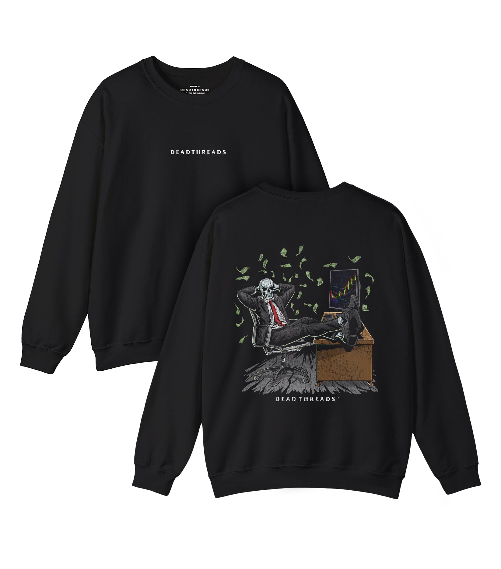 BEARS, BULLS, AND BONES - “DT ESSENTIAL" CREWNECK SWEATSHIRT – Sweatshirt – Dead Threads Apparel