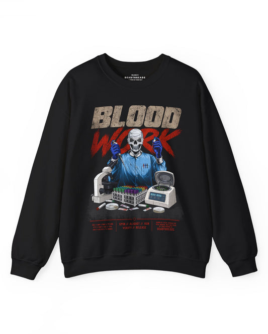 BLOOD WORK - CREWNECK SWEATSHIRT – Sweatshirt – Dead Threads Apparel