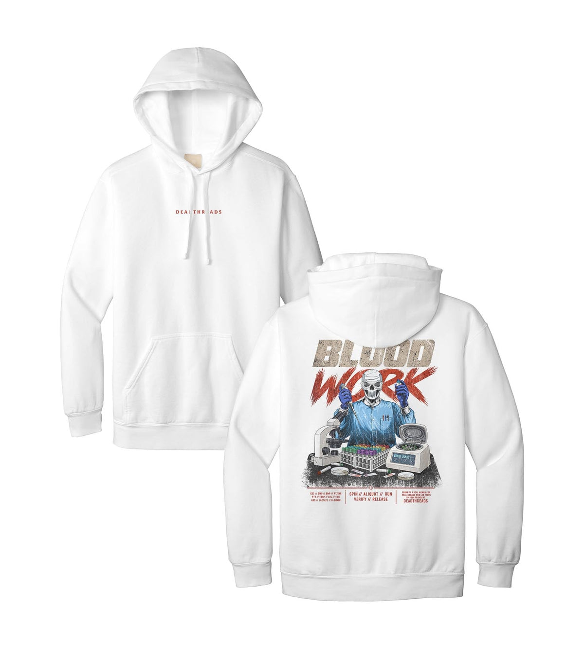 BLOOD WORK - “DT ESSENTIAL" HOODIE – Hoodie – Dead Threads Apparel