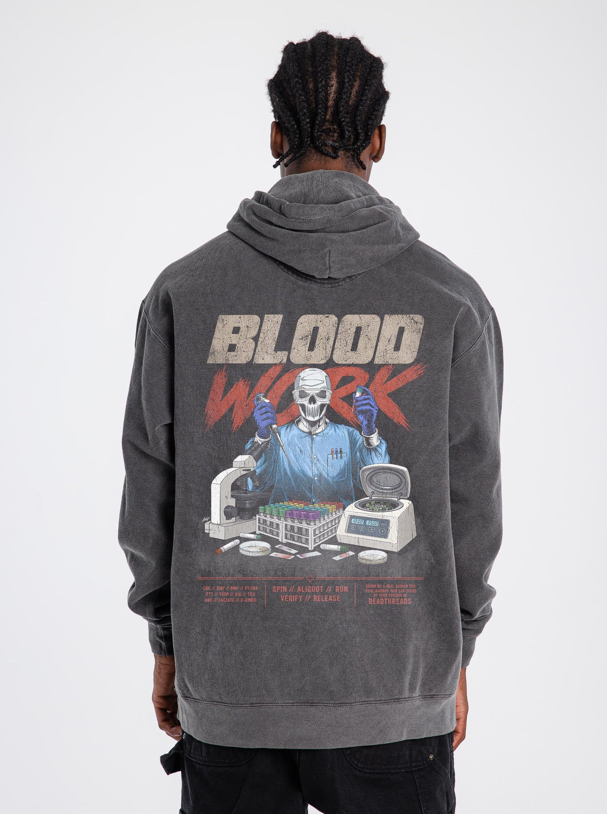 BLOOD WORK - “DT ESSENTIAL" HOODIE – Hoodie – Dead Threads Apparel