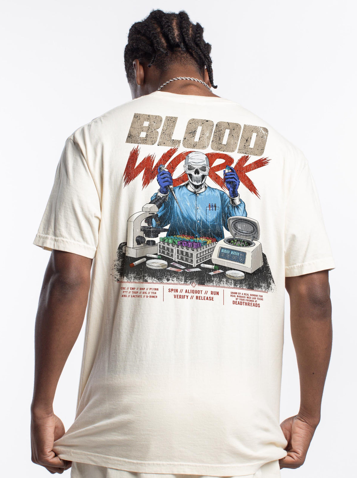 BLOOD WORK - “DT ESSENTIAL" PREMIUM T-SHIRT – T-Shirt – Dead Threads Apparel