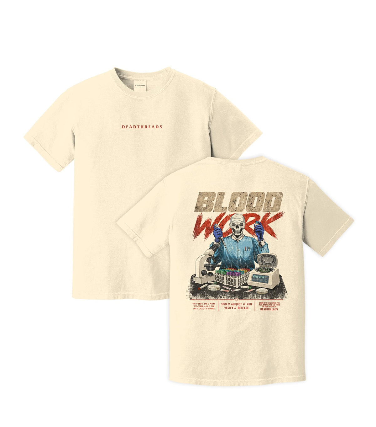 BLOOD WORK - “DT ESSENTIAL" PREMIUM T-SHIRT – T-Shirt – Dead Threads Apparel