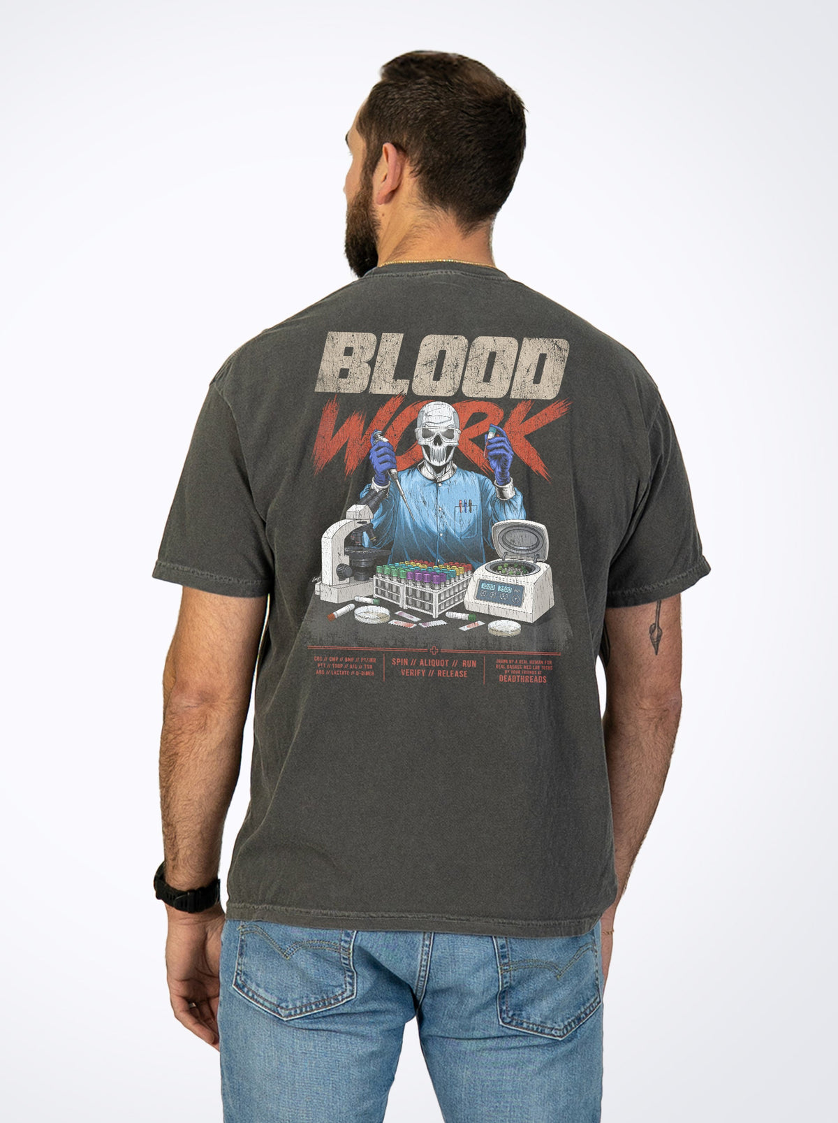 BLOOD WORK - “DT ESSENTIAL" PREMIUM T-SHIRT – T-Shirt – Dead Threads Apparel