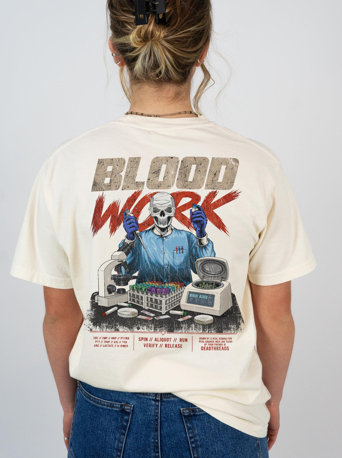 BLOOD WORK - “DT ESSENTIAL" PREMIUM T-SHIRT – T-Shirt – Dead Threads Apparel