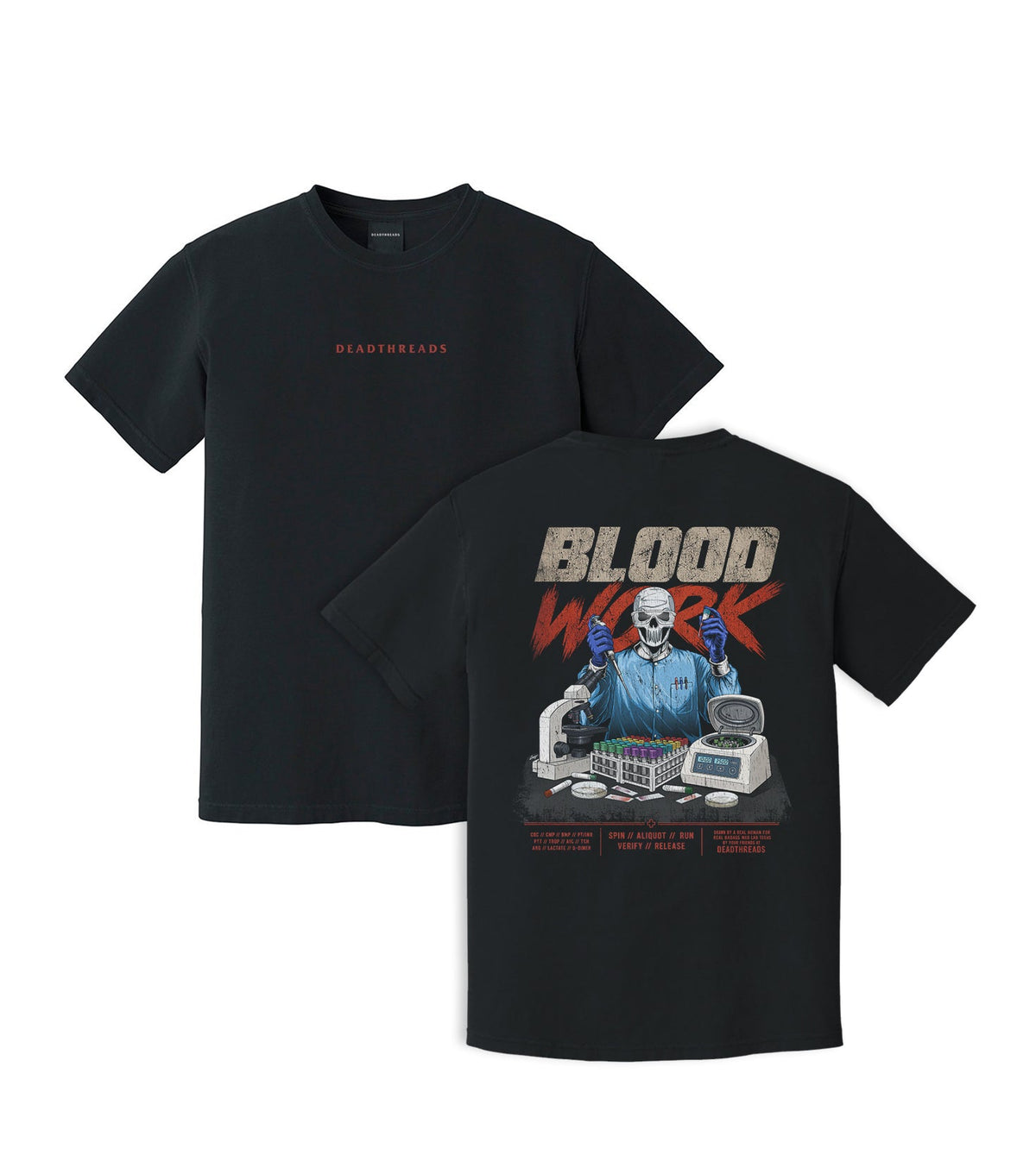 BLOOD WORK - “DT ESSENTIAL" PREMIUM T-SHIRT – T-Shirt – Dead Threads Apparel