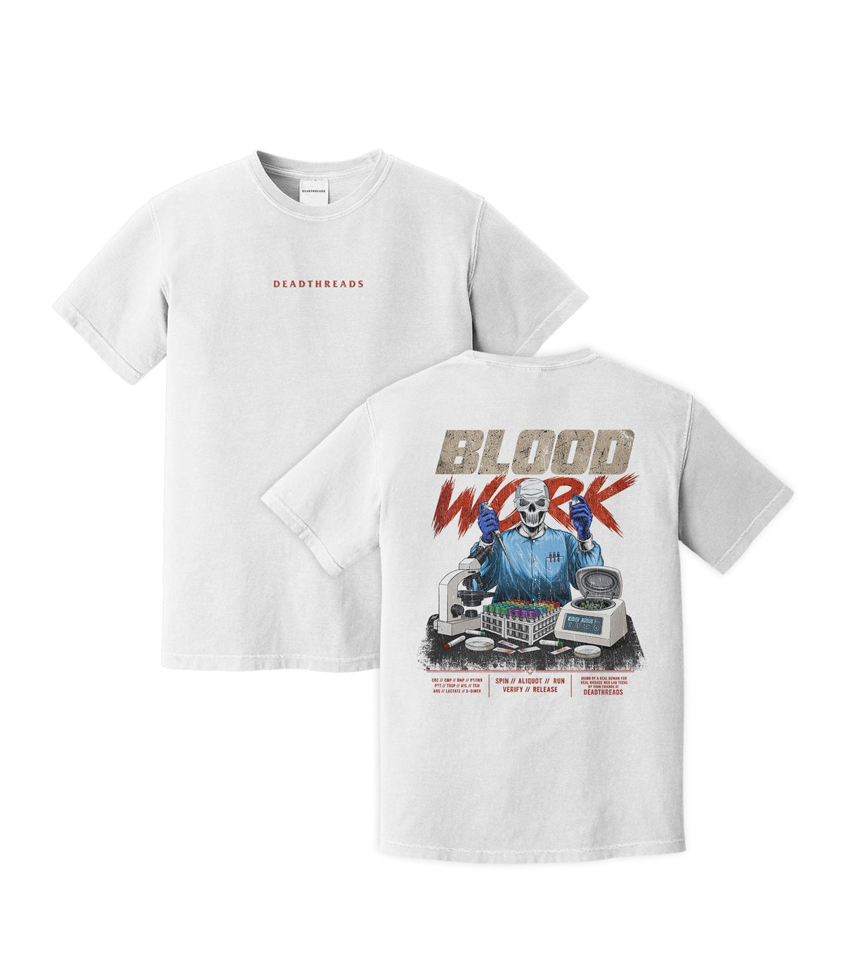 BLOOD WORK - “DT ESSENTIAL" PREMIUM T-SHIRT – T-Shirt – Dead Threads Apparel