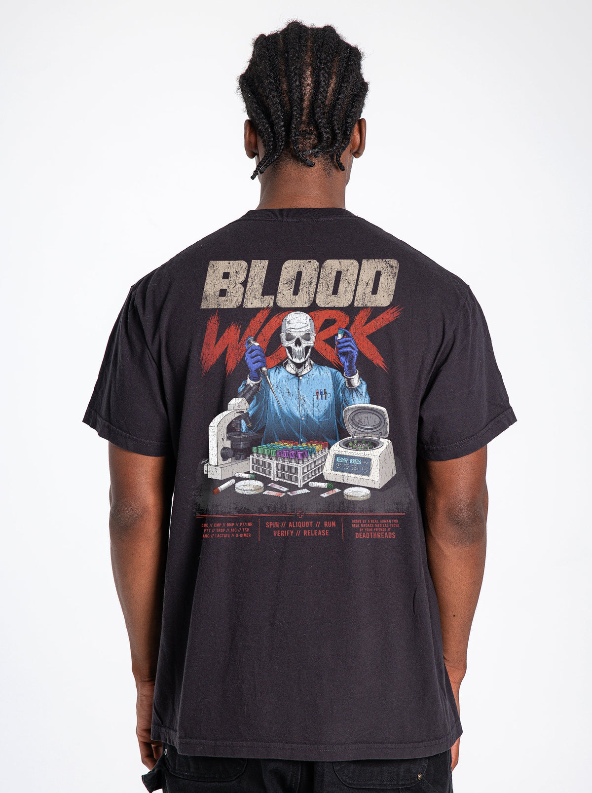 BLOOD WORK - “DT ESSENTIAL" PREMIUM T-SHIRT – T-Shirt – Dead Threads Apparel