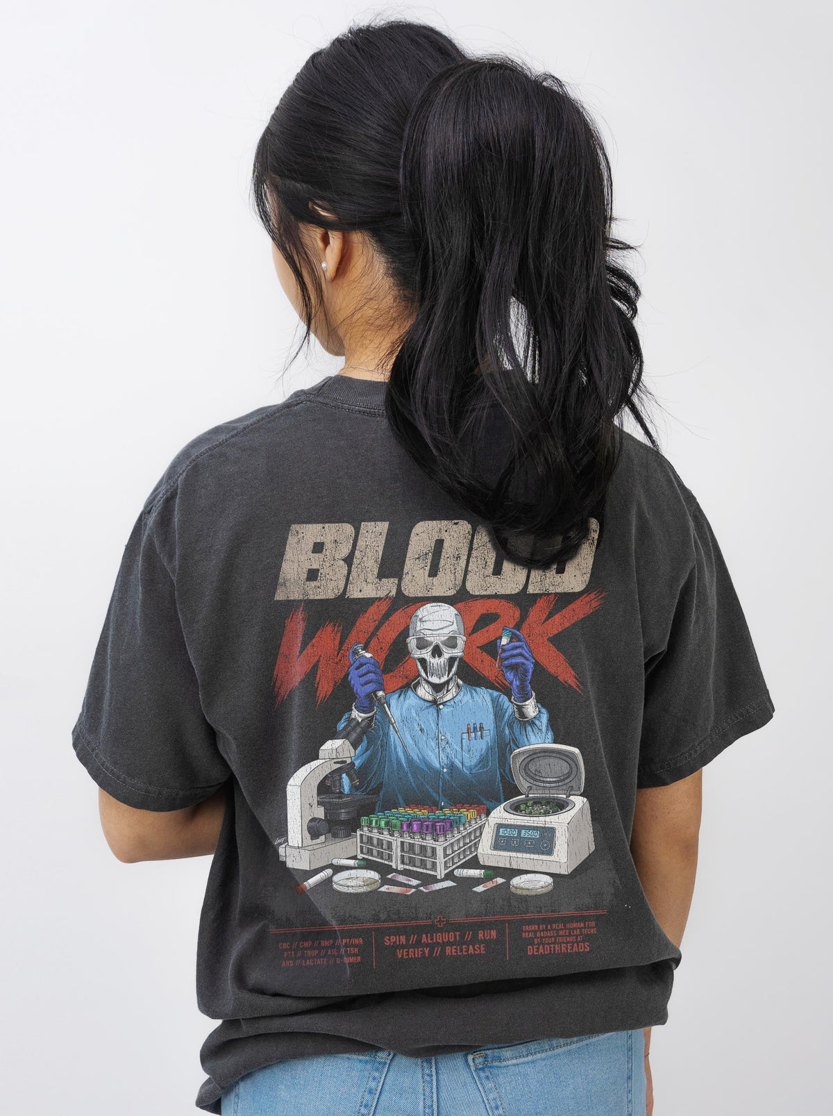 BLOOD WORK - “DT ESSENTIAL" PREMIUM T-SHIRT – T-Shirt – Dead Threads Apparel