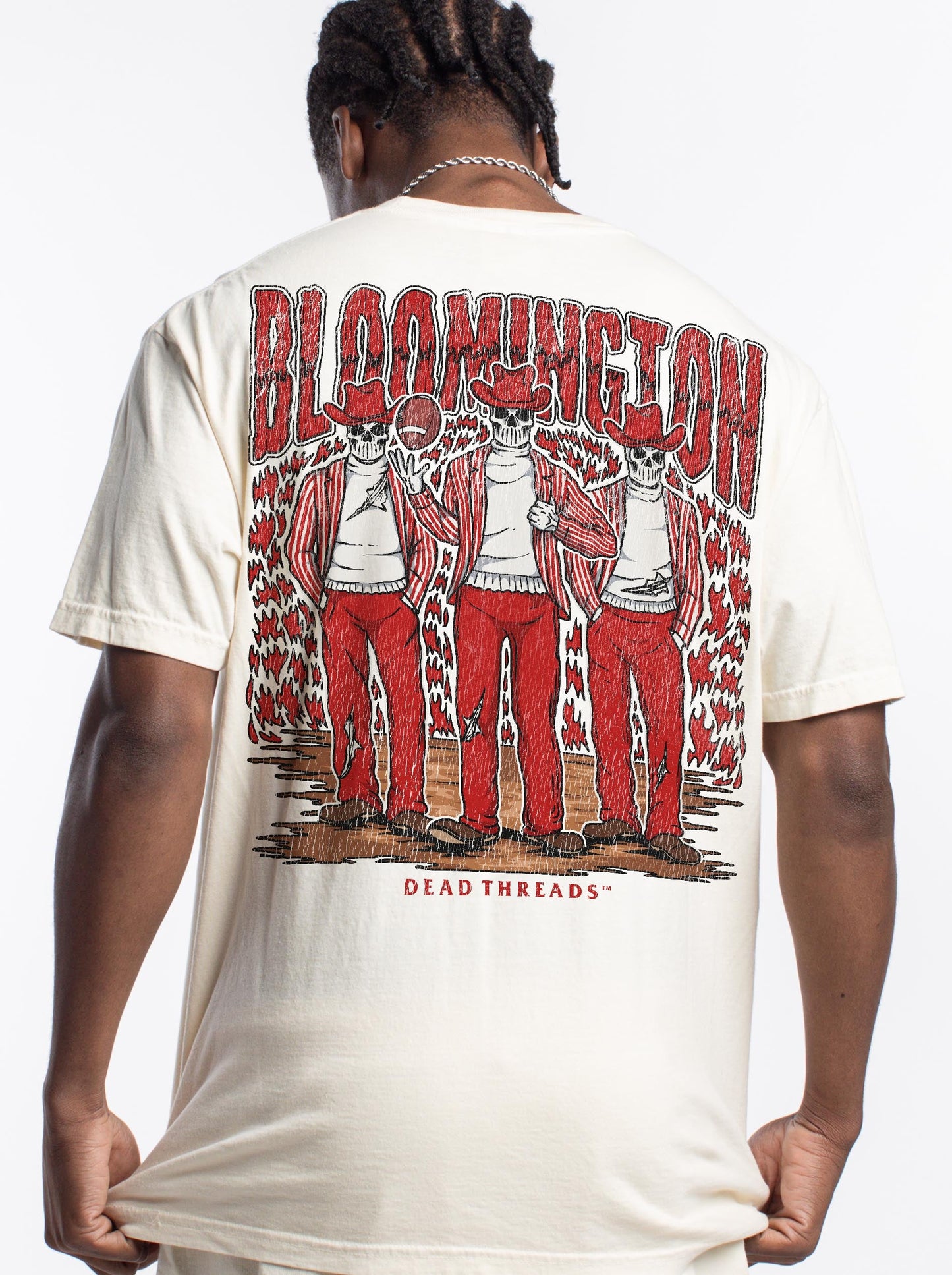 BLOOMINGTON FOOTBALL - “3 SKULL” PREMIUM T - SHIRT – T-Shirt – Dead Threads Apparel
